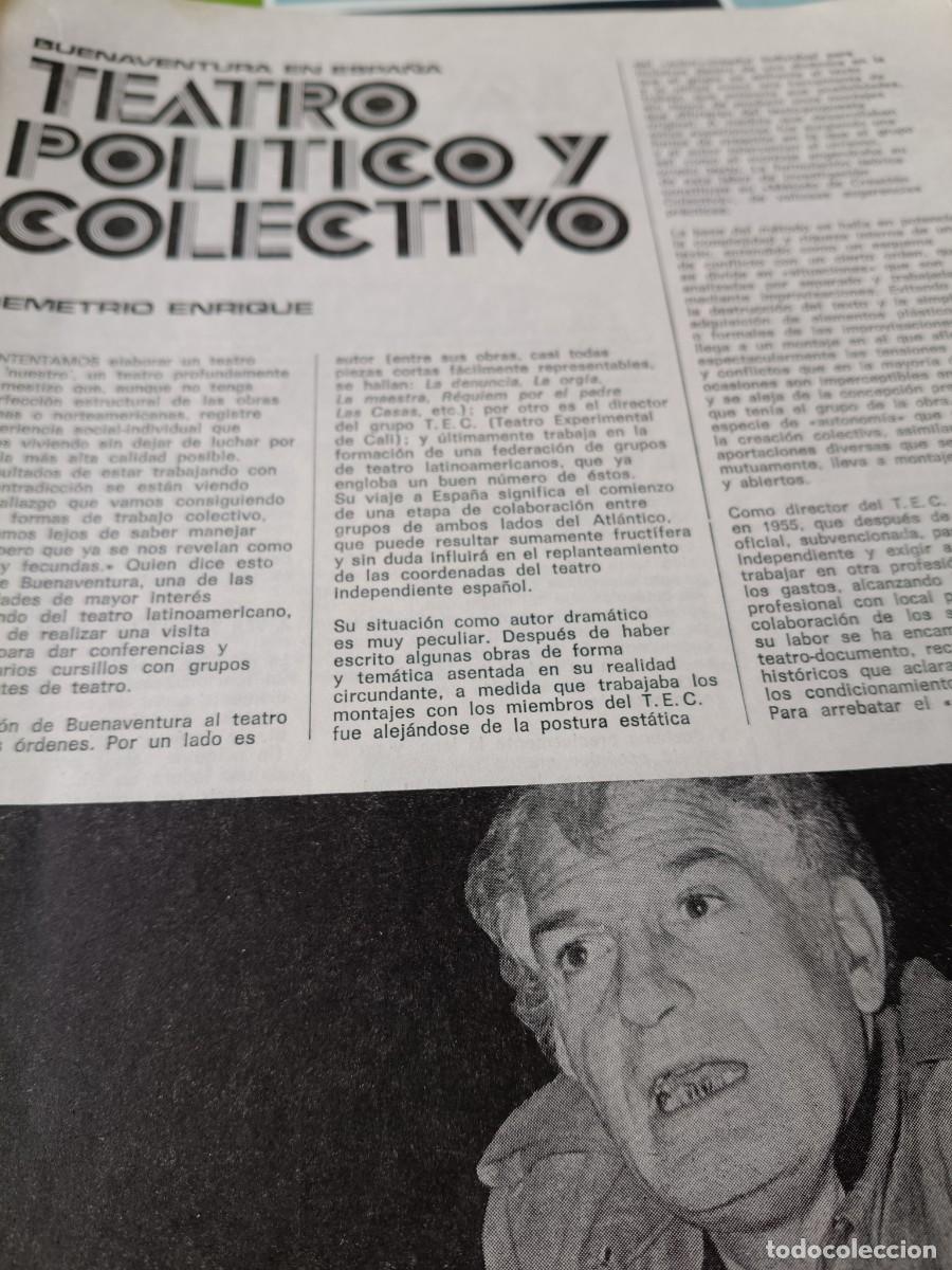 Collectionnisme de Revues et Journaux: ENRIQUE BUENAVENTURA, TEATRO POL&Iacute;TICO Y COLECTIVO. ART&Iacute;CULO DE CUADERNOS PARA EL DIALOGO 1974