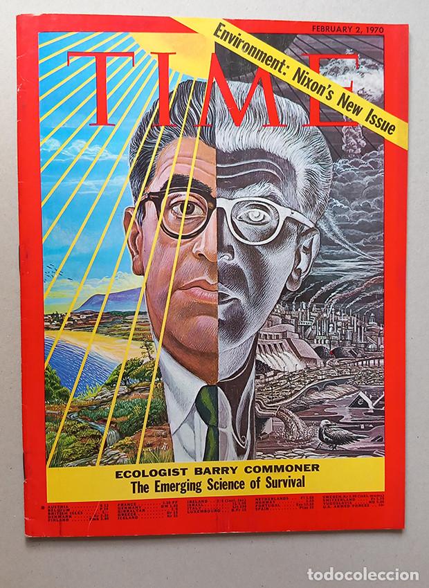 Coleccionismo de revistas y peri&oacute;dicos: Environment: Nixon&rsquo;s New Issue. Barry Commoner. The Emerging Science of Survival. Time, 1970