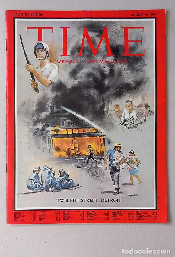 Coleccionismo de revistas y peri&oacute;dicos: Twelfth Street, Detroit. Jerusalem, Holy Places in Dispute. Time August 4, 1967