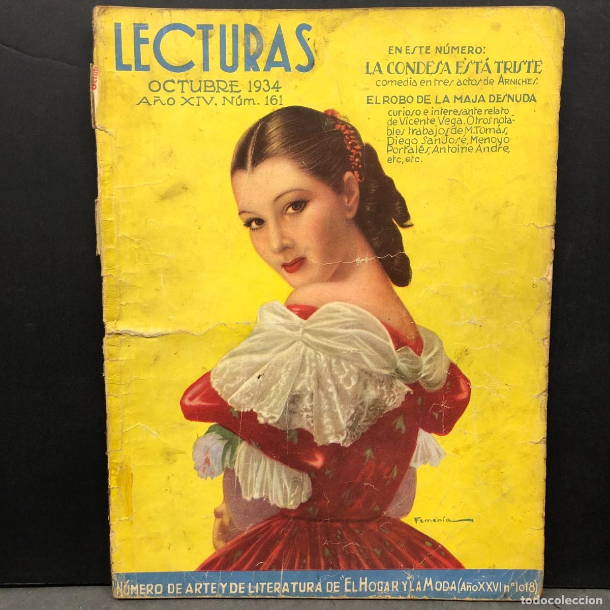 Collectionnisme de Revues et Journaux: LECTURAS - A&Ntilde;O XIV - N&Uacute;M. 161 - OCTUBRE 1934 - EL HOGAR Y LA MODA - REVISTA / 688