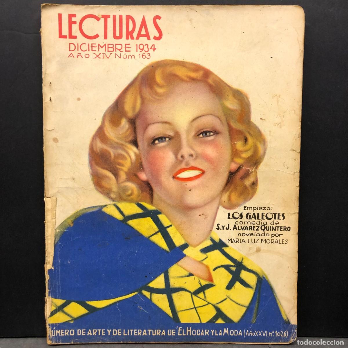 Collectionnisme de Revues et Journaux: LECTURAS - A&Ntilde;O XIV - N&Uacute;M. 163 - DICIEMBRE 1934 - EL HOGAR Y LA MODA - REVISTA / 690