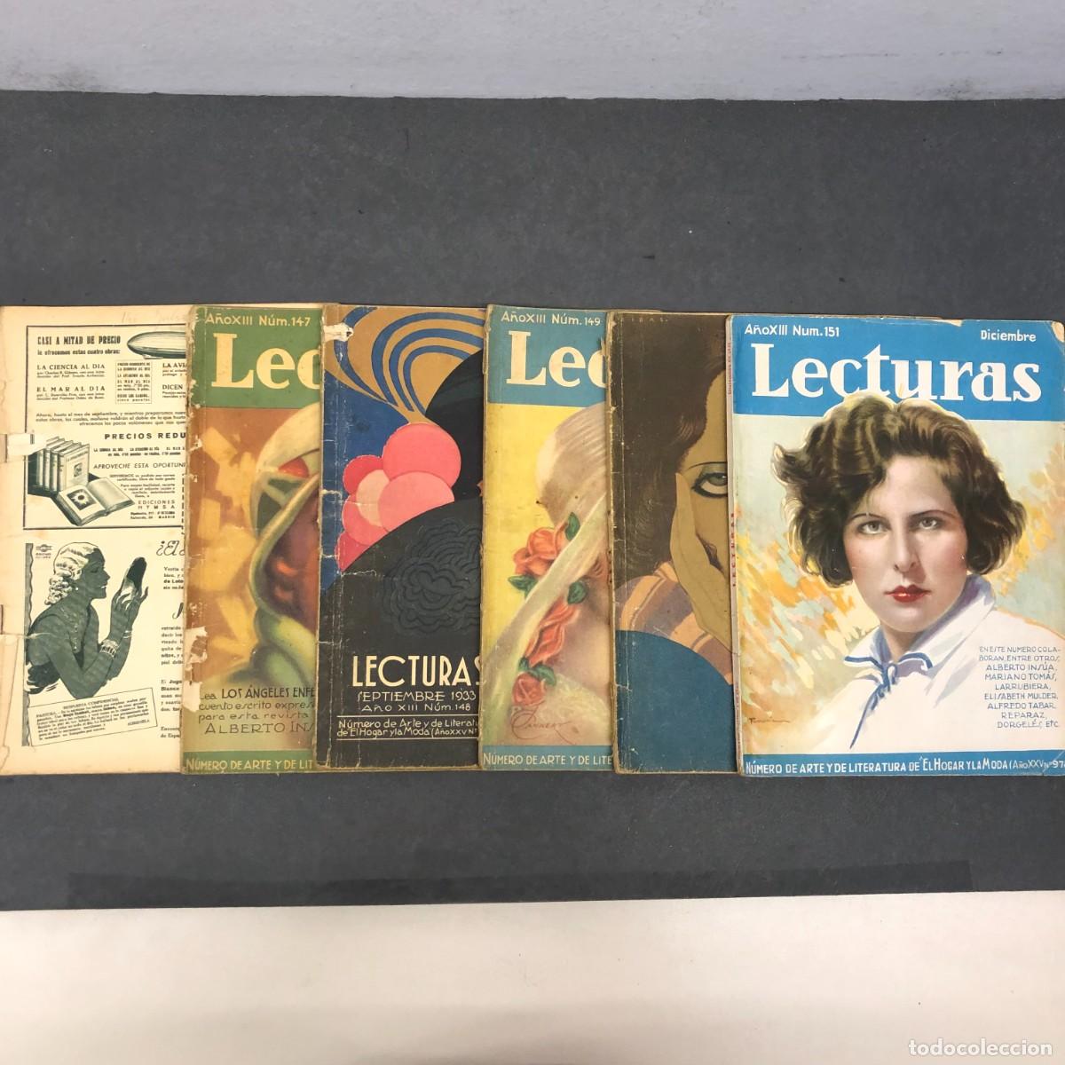 Collectionnisme de Revues et Journaux: LECTURAS - LOTE DE 6 REVISTAS - JULO A DICIEMBRE DE 1933 - EL HOGAR Y LA MODA - / 691