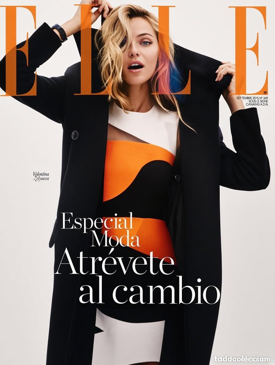 Coleccionismo de revistas y peri&oacute;dicos: elle-septiembre 2015-n 348-valentina zelyaeva-especial moda atrevete al cambio