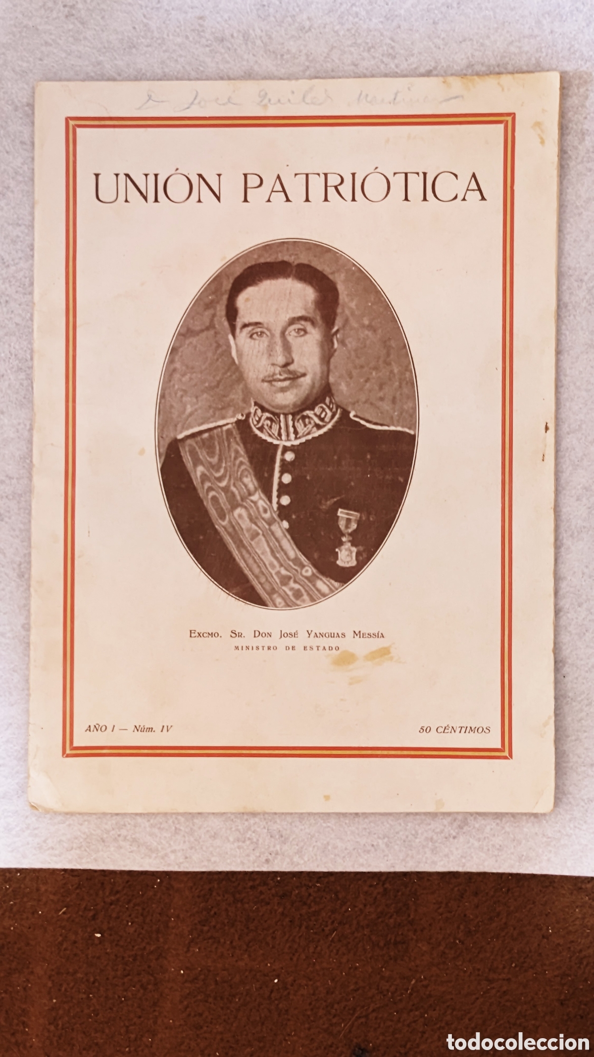 Collection Magazines and Newspapers: Uni&oacute;n patri&oacute;tica, A&ntilde;o I, N&uacute;m. IV