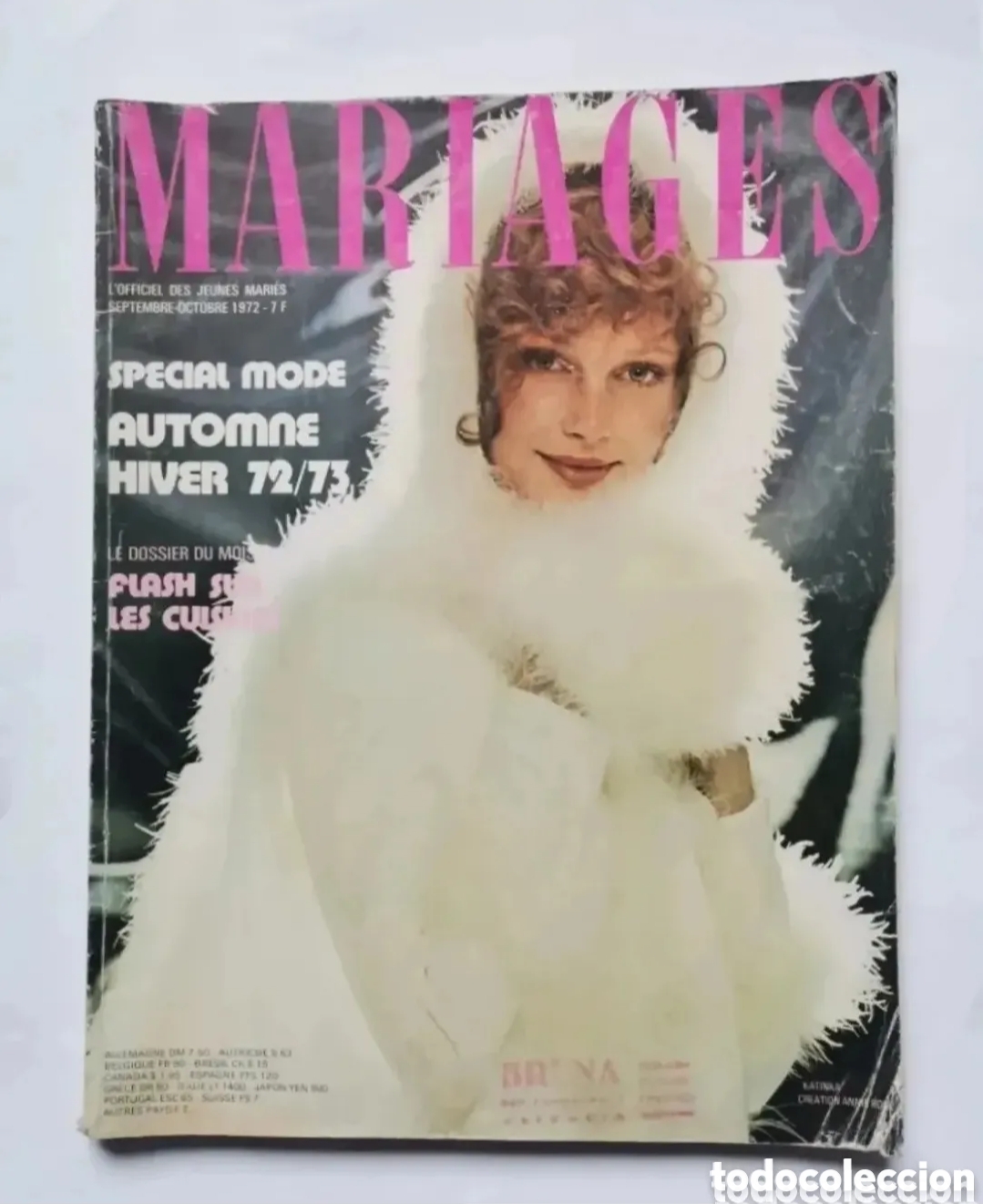 Sammeln von Zeitschriften und Zeitungen: Mariages revista francesa trajes de novia moda novias a&ntilde;o 1972 vintage francesa