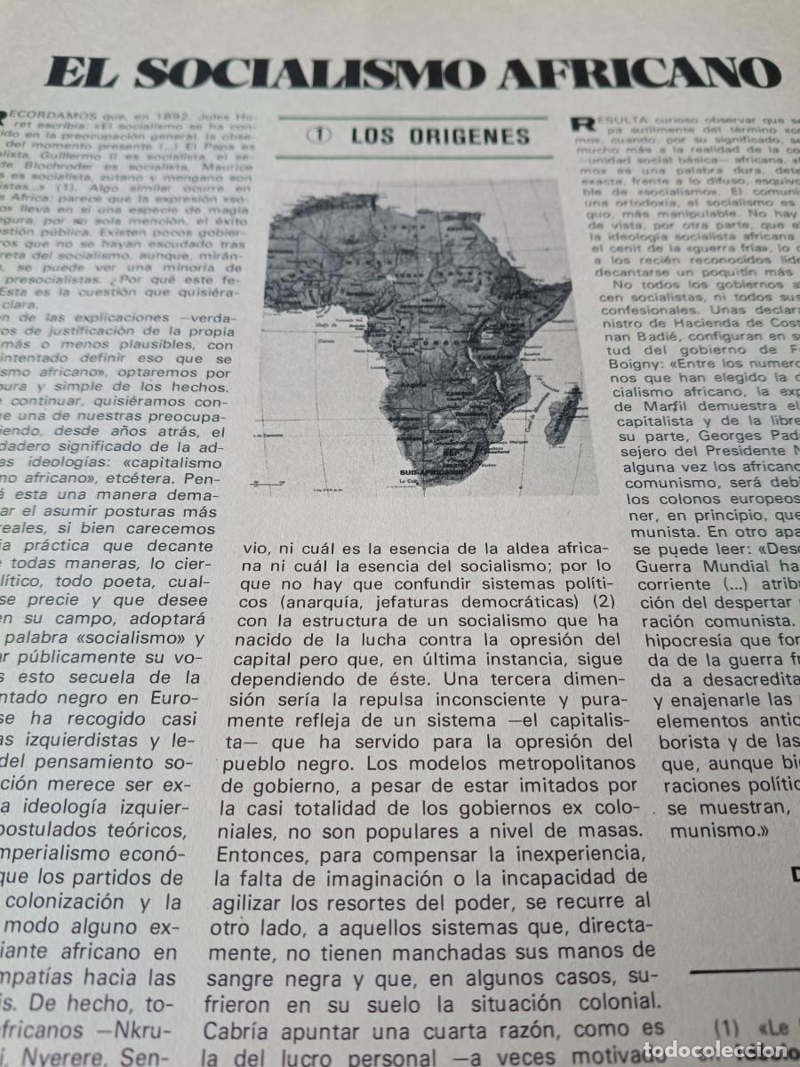 Collectionnisme de Revues et Journaux: OR&Iacute;GENES DEL SOCIALISMO AFRICANO. ART&Iacute;CULO EXTRA&Iacute;DO DE REVISTA INDICE. 1973