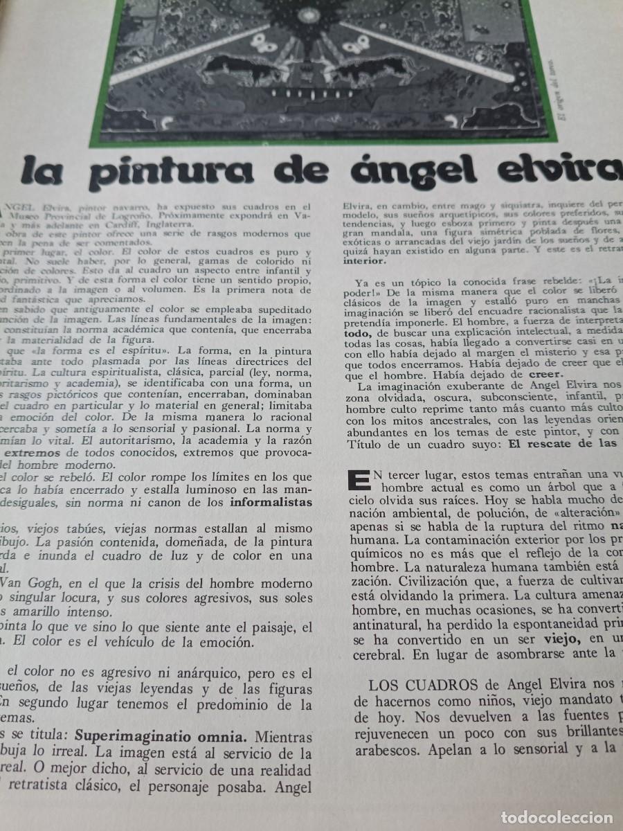 Collection Magazines and Newspapers: LA PINTURA DE &Aacute;NGEL ELVIRA. ART&Iacute;CULO EXTRA&Iacute;DO DE REVISTA INDICE. 1973