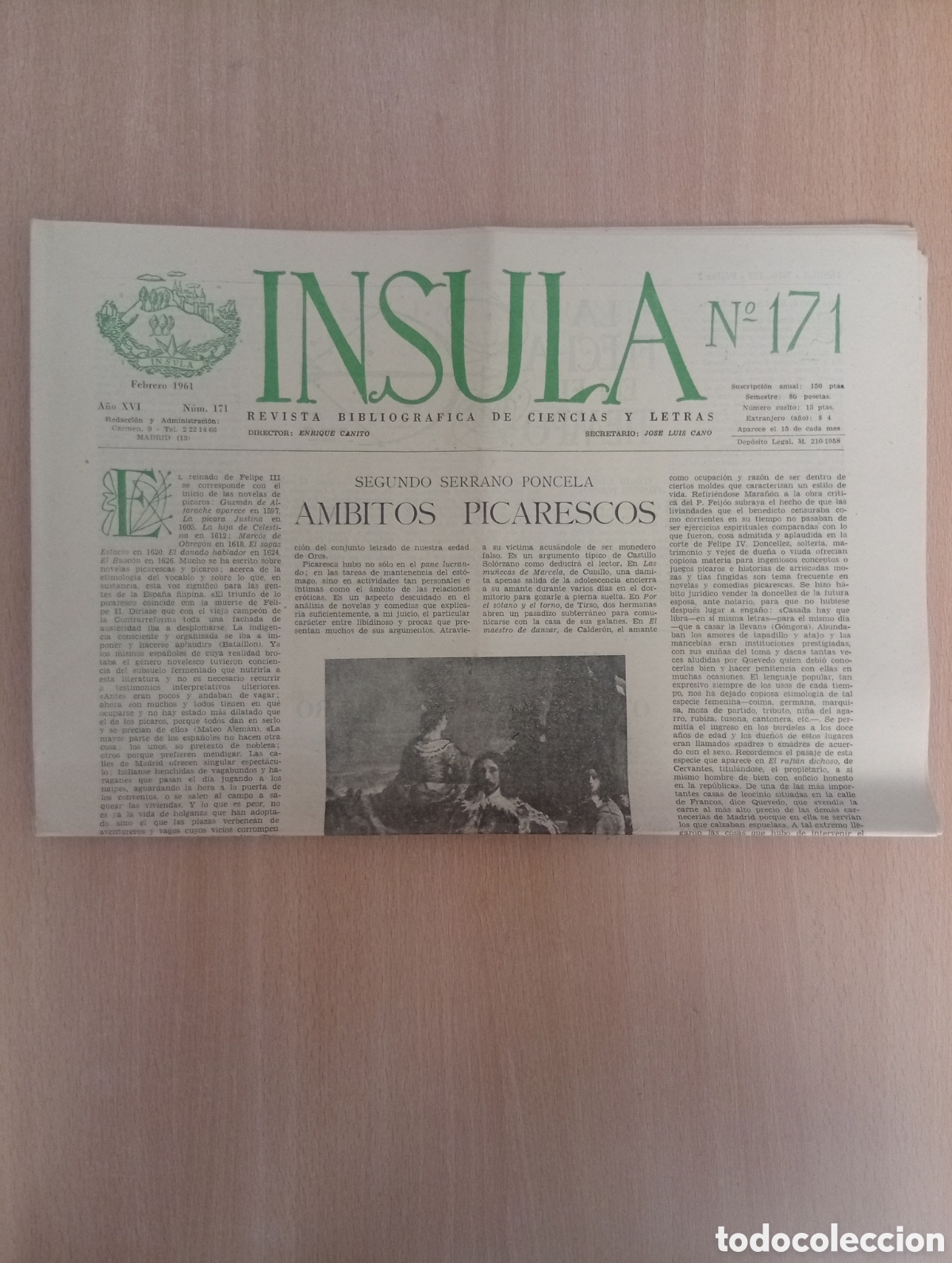 Collection Magazines and Newspapers: INSULA. REVISTA BIBLIOGR&Aacute;FICA DE CIENCIAS Y LETRAS/ N&ordm; 171