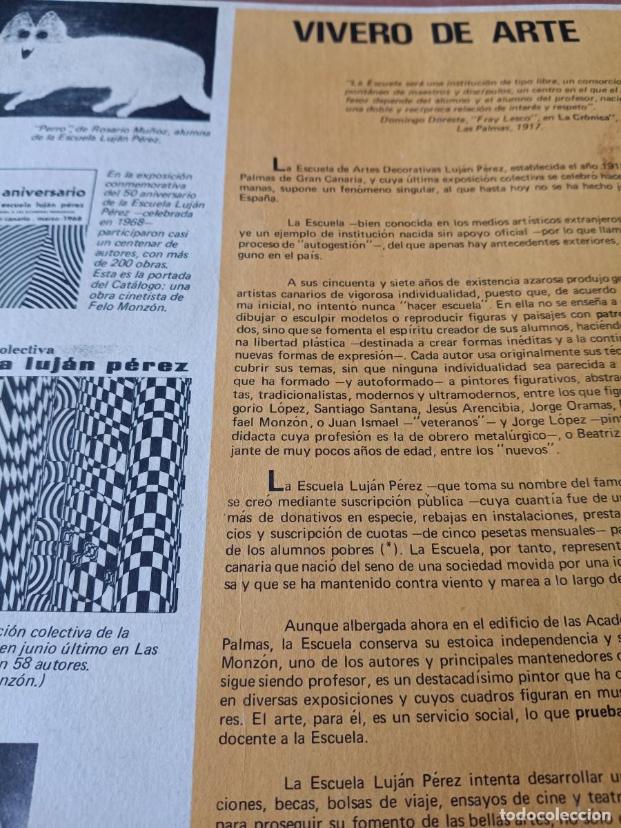 Collectionnisme de Revues et Journaux: ESCUELA DE ARTES DECORATIVAS LUJ&Aacute;N P&Eacute;REZ DE LAS PALMAS DE GRAN CANARIA. DE REVISTA &Iacute;NDICE. 1975