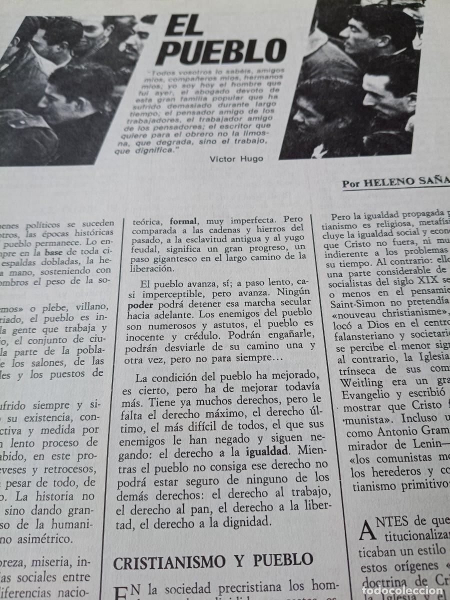 Collezionismo di Riviste e Giornali: HISTORIA DE LA EMANCIPACI&Oacute;N DEL PUEBLO TRABAJADOR. HELENO SA&Ntilde;A. 5 P&Aacute;GINAS DE REVISTA &Iacute;NDICE. 1975