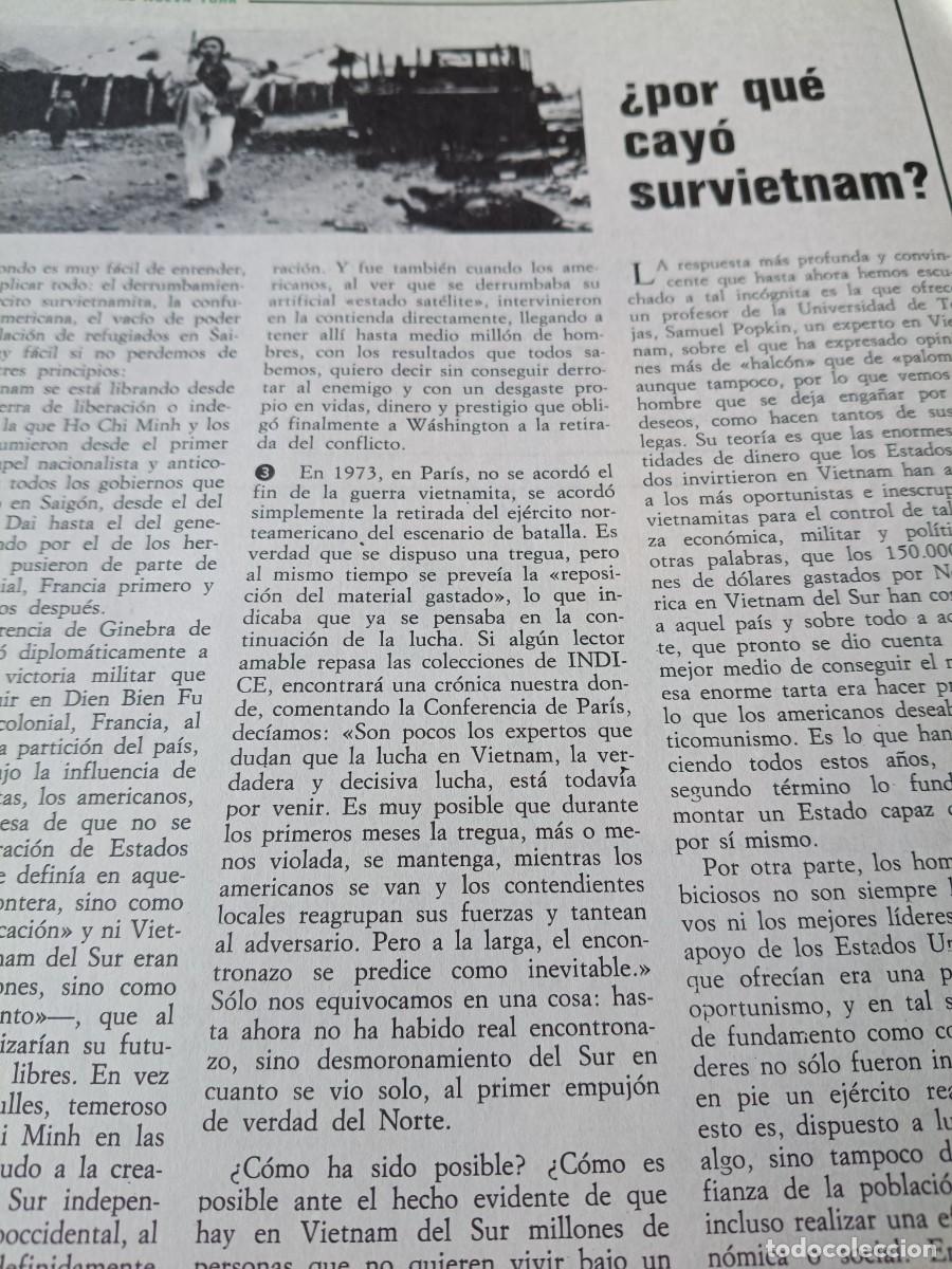 Collezionismo di Riviste e Giornali: &iquest;POR QU&Eacute; PERDI&Oacute; LA GUERRA VIETNAM DEL SUR? EXTRA&Iacute;DO DE REVISTA &Iacute;NDICE. 1975