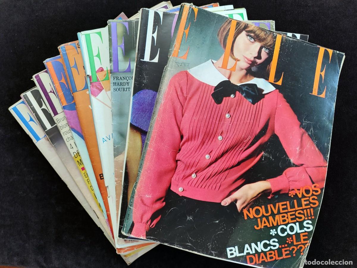 Collezionismo di Riviste e Giornali: LOTE DE 9 REVISTAS ELLE, EDICI&Oacute;N FRANCESA. A&Ntilde;OS 1963-78