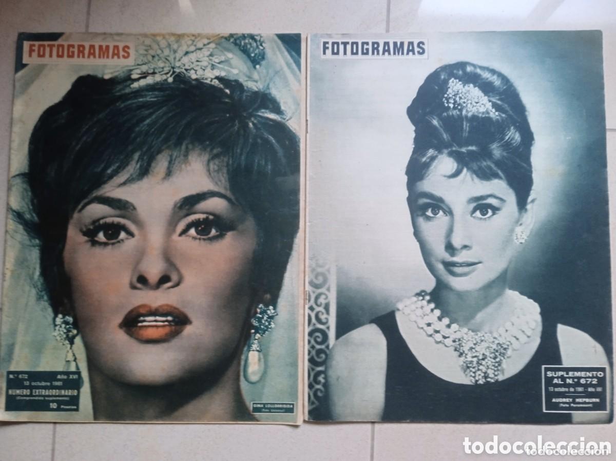 Collezionismo di Riviste e Giornali: Revista Fotogramas n&deg;672 y suplemento Gina Lollobrigida Audrey Hepburn Gloria Swanson Judy Garland