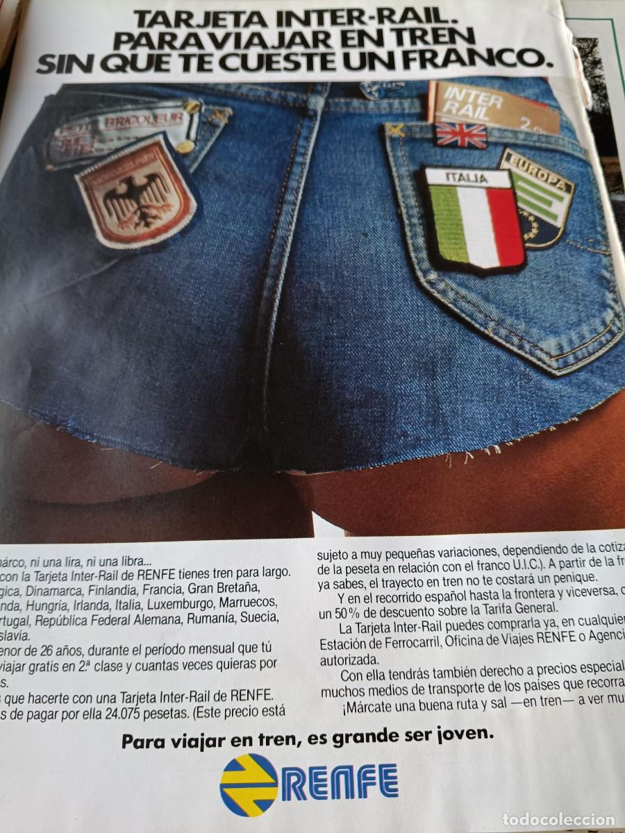 Collezionismo di Riviste e Giornali: PUBLICIDAD. ANUNCIO DE RENFE, TARJETA INTER-RAIL. 21X28,5 CM. A&Ntilde;O 1984