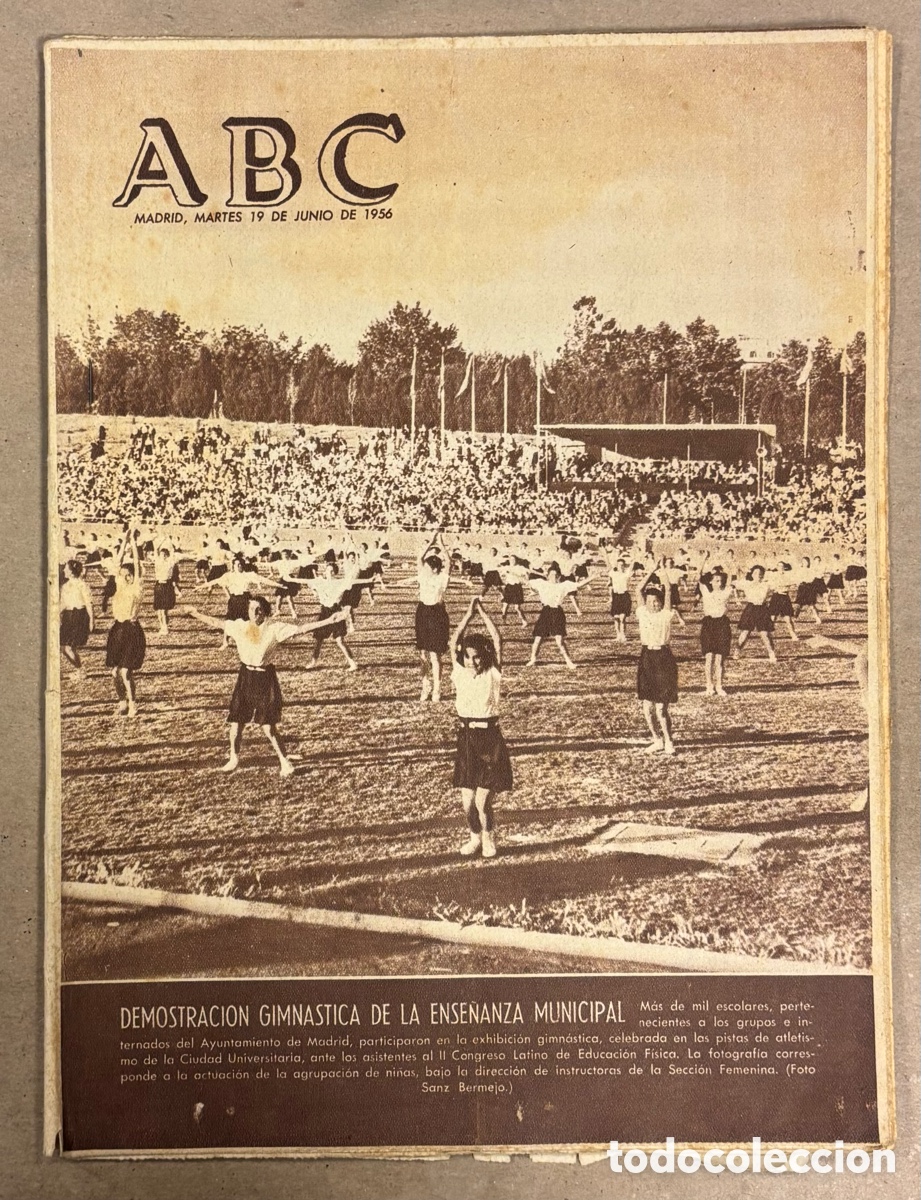 Collection Magazines and Newspapers: ABC (19 JUNIO 1956) CONGRESO LATINOAMERICANO EDUCACI&Oacute;N F&Iacute;SICA, VICTOR ZAVALA GANA TIRO PICH&Oacute;N,.,