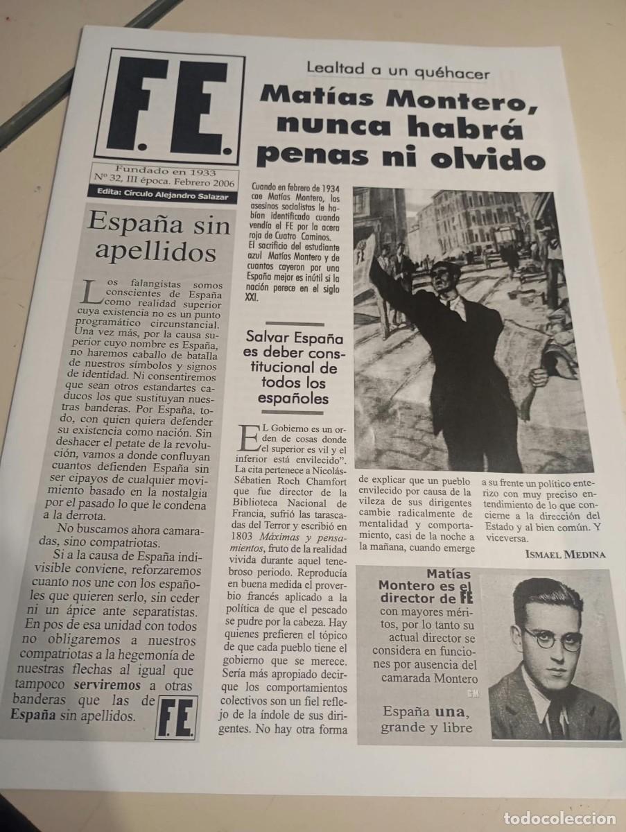Collection Magazines and Newspapers: REVISTA FE N&ordm; 32. III &Eacute;POCA. FEBRERO 2006 REF. UR MES 7