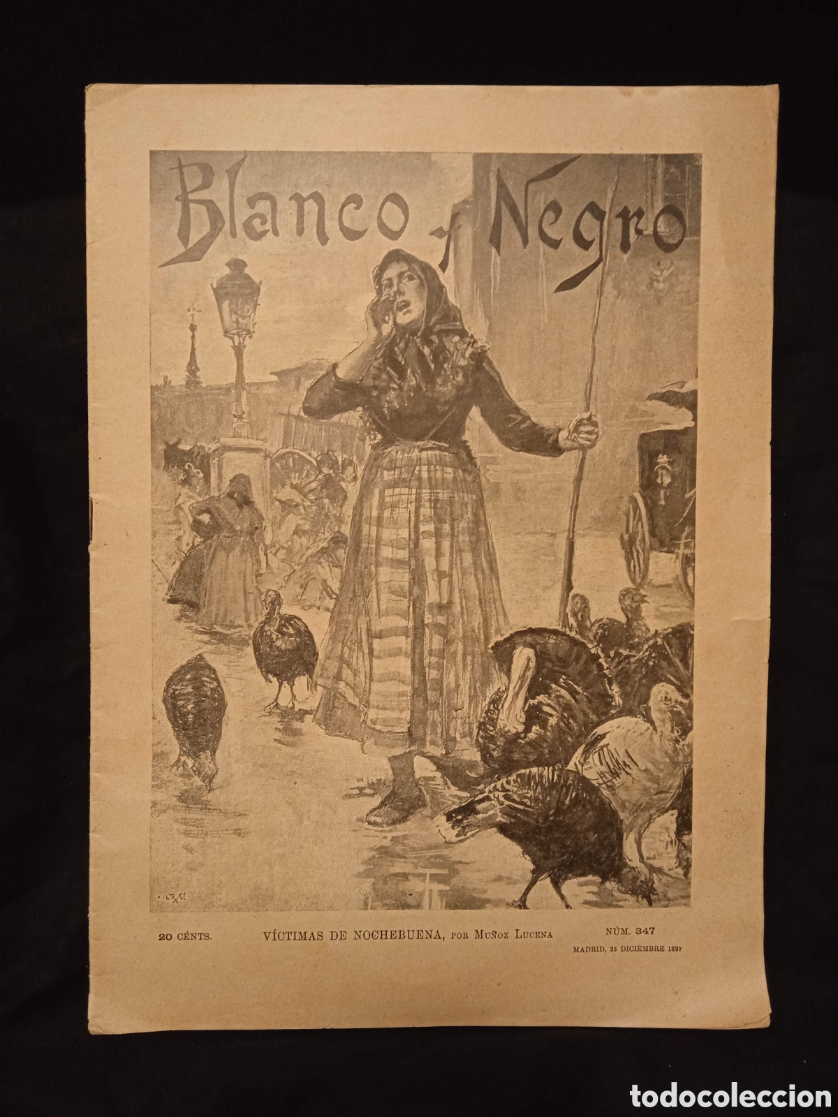 Colecionismo de Revistas e Jornais: REVISTA BLANCO Y NEGRO N&ordm; 347 25 DICIEMBRE 1897#CJ3