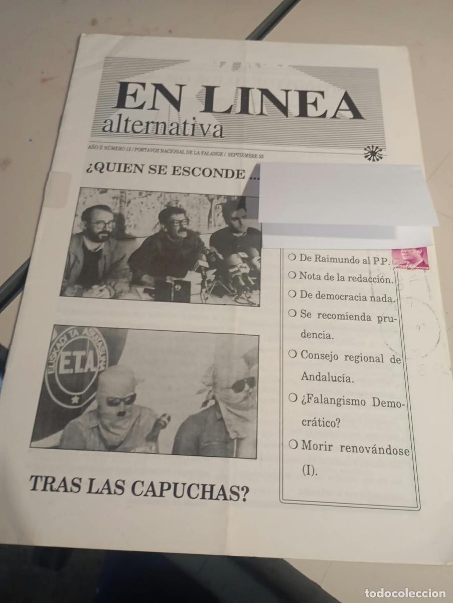 Collection Magazines and Newspapers: REVISTA EN LINEA ALTERNATIVA, PORTAVOZ NACIONAL DE LA FALANGE A&Ntilde;O II N&ordm; 13 SEPT.93 REF. UR MES 7
