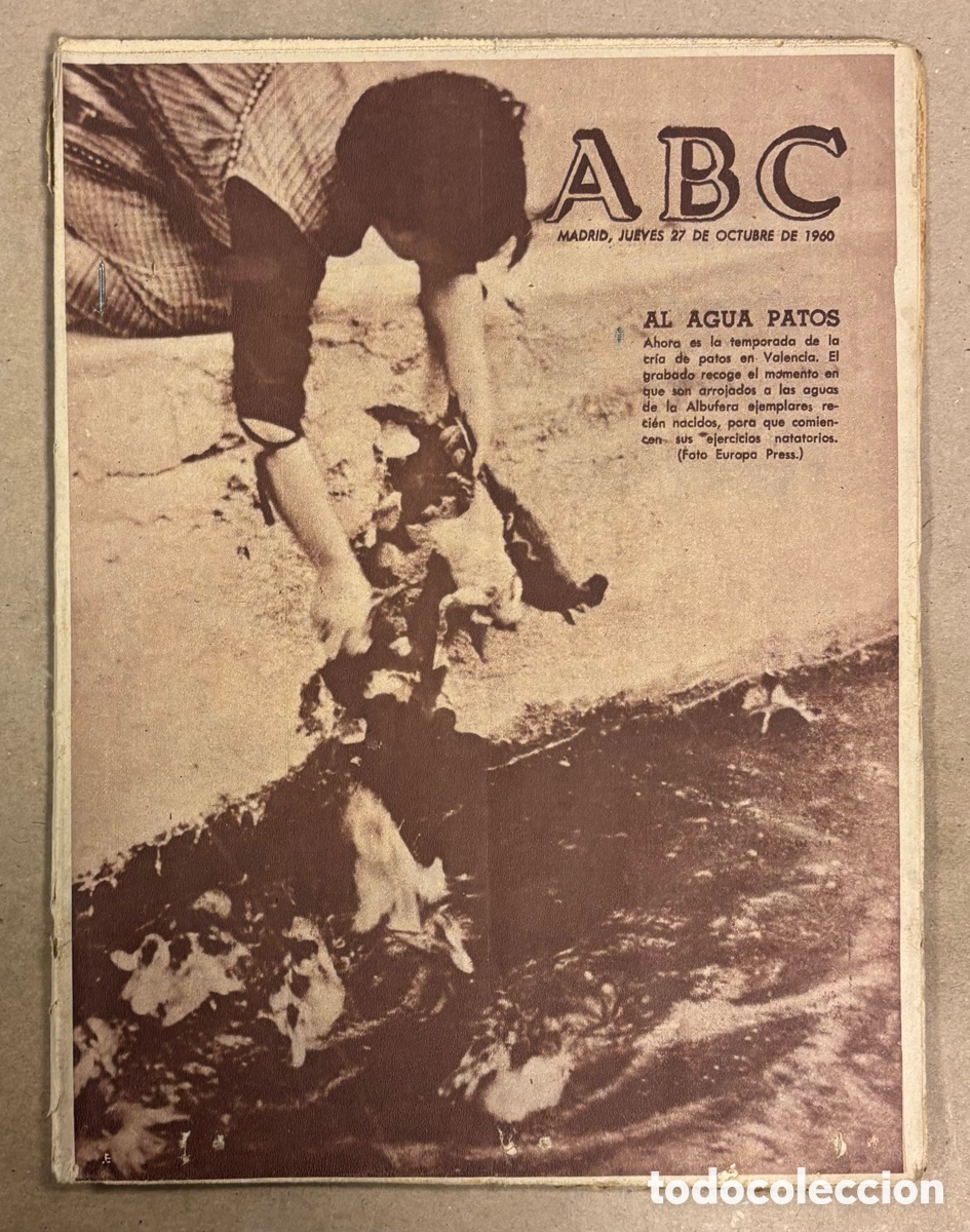 Coleccionismo de revistas y peri&oacute;dicos: ABC (27 OCTUBRE 1960) TEMPORADA DE PATOS ALBUFERA VALENCIA, SEGALARI HERNANI, INGLATERRA - ESPA&Ntilde;A