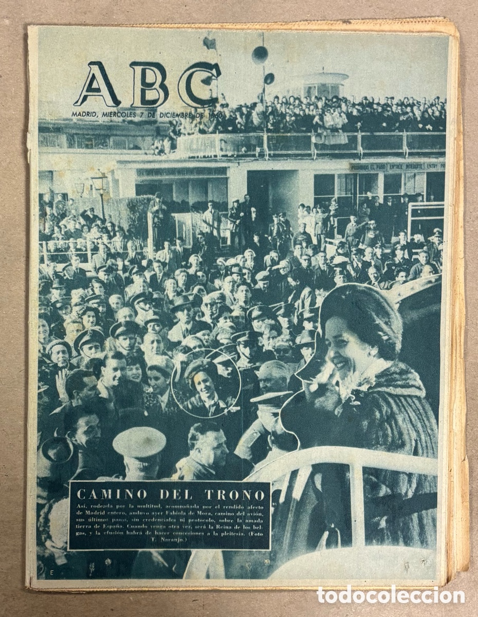 Coleccionismo de revistas y peri&oacute;dicos: ABC (7 DICIEMBRE 1960) FABIOLA DE MORA RUMBO AL TRONO, GRANJA AVIDESA, LAGARTIJO TORERO, ALBERTO CLO