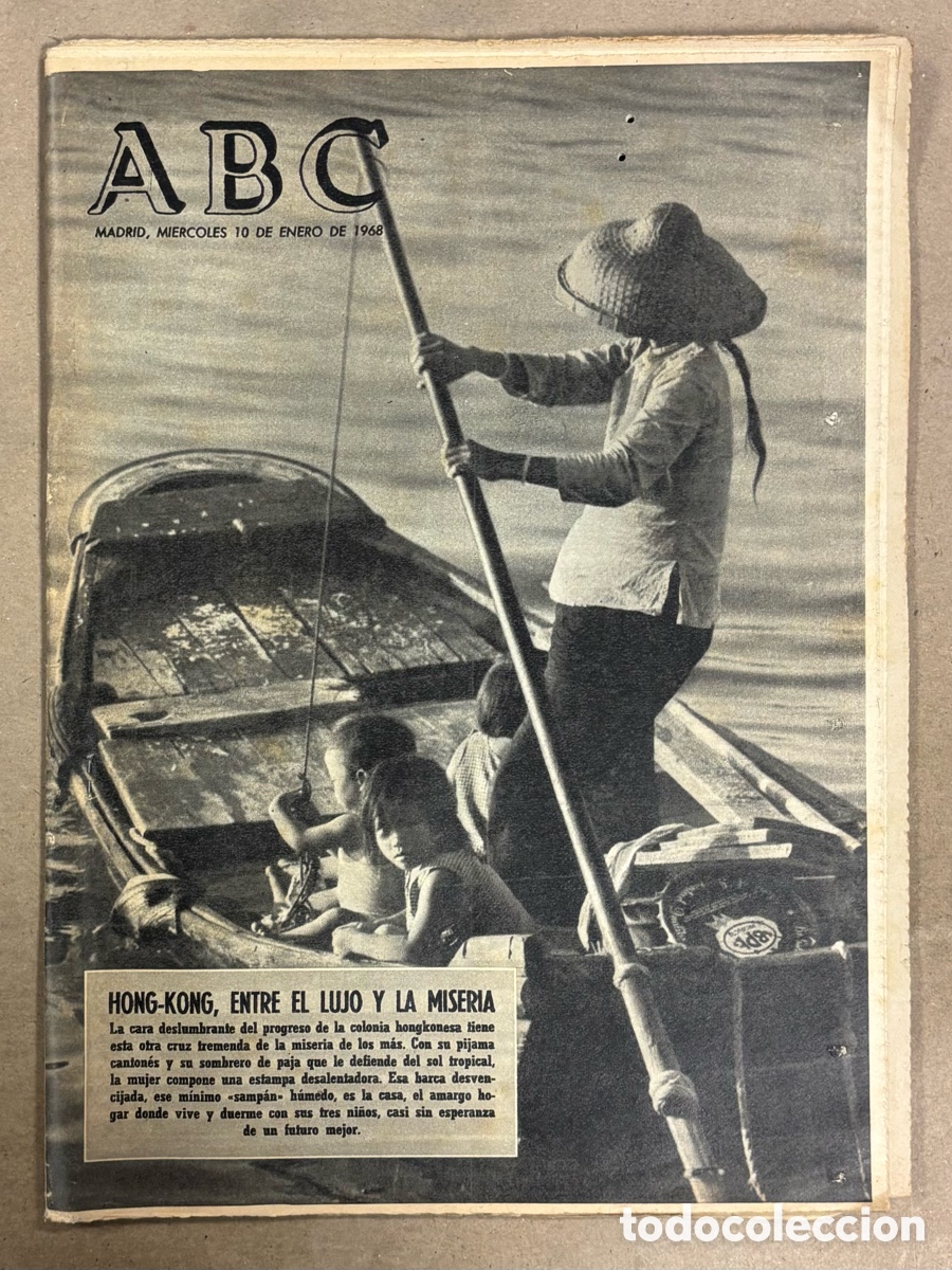 Colecionismo de Revistas e Jornais: ABC (10 ENERO 1968) HONG KONG, RAPHAEL, JUANJO MENENDEZ, ECHAN A DI STEFANO ENTRENADOR ELCHE,&hellip;