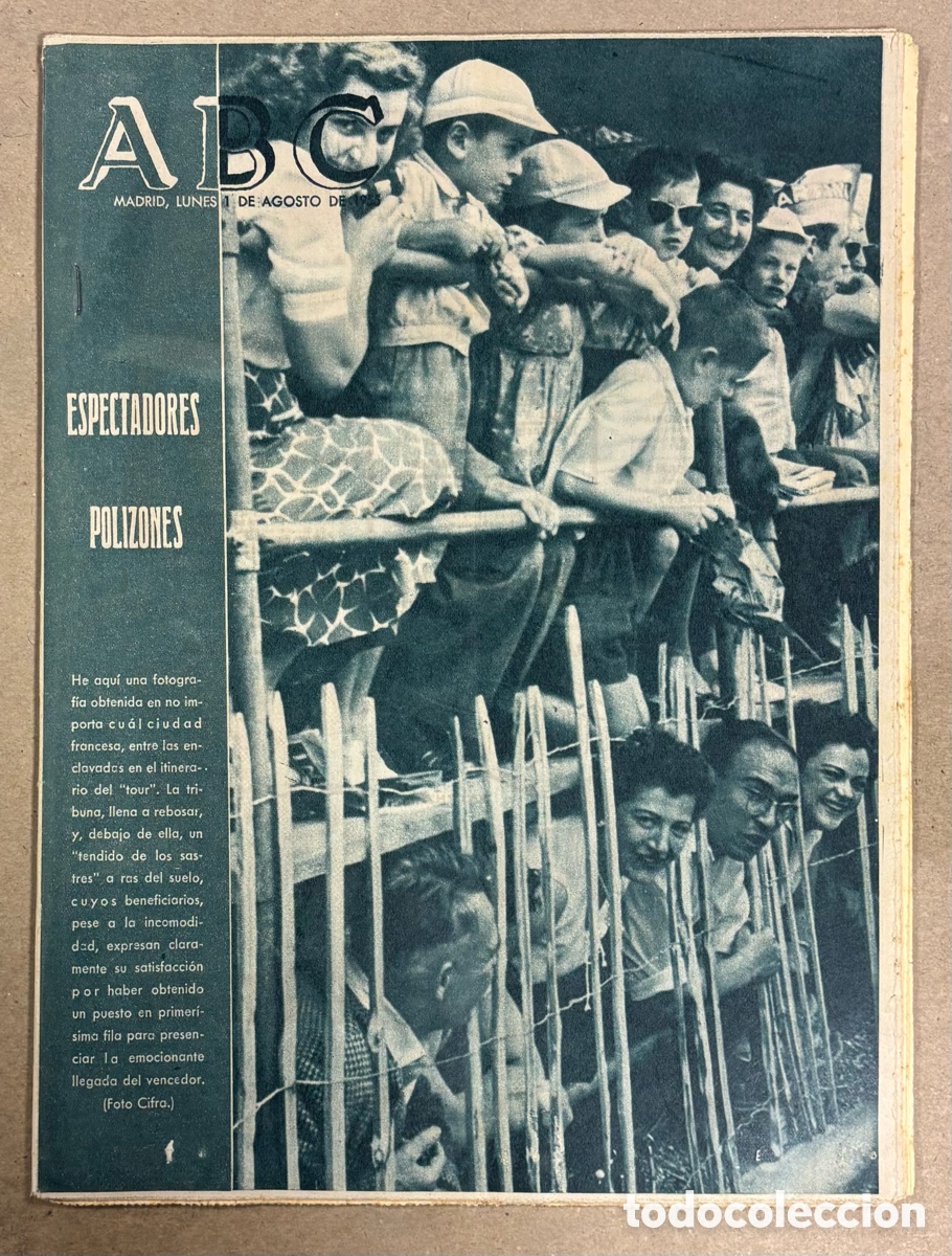 Coleccionismo de revistas y peri&oacute;dicos: ABC (1 AGOSTO 1955) EL LITRI, SANTA MARINA SIERRA CUERA ASTURIAS, GREGORIO S&Aacute;NCHEZ TORERO,&hellip;