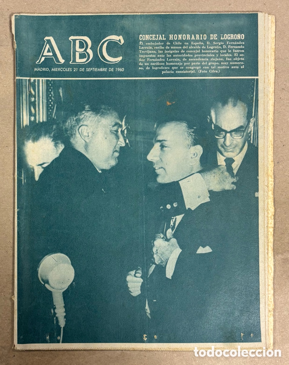 Coleccionismo de revistas y peri&oacute;dicos: ABC (21 SEPTIEMBRE 1960) EXCAVACIONES BARCINO, MARISOL, EMBAJADOR COSTA RICA CONCEJAL LOGRO&Ntilde;O,&hellip;