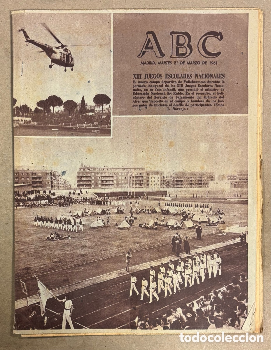 Collection Magazines and Newspapers: ABC (21 MARZO 1961) JUEGOS ESCOLARES NACIONALES, MARUJITA DIAZ, GREGORIO MARA&Ntilde;&Oacute;N, ATL&Eacute;TICO MADRID 5-