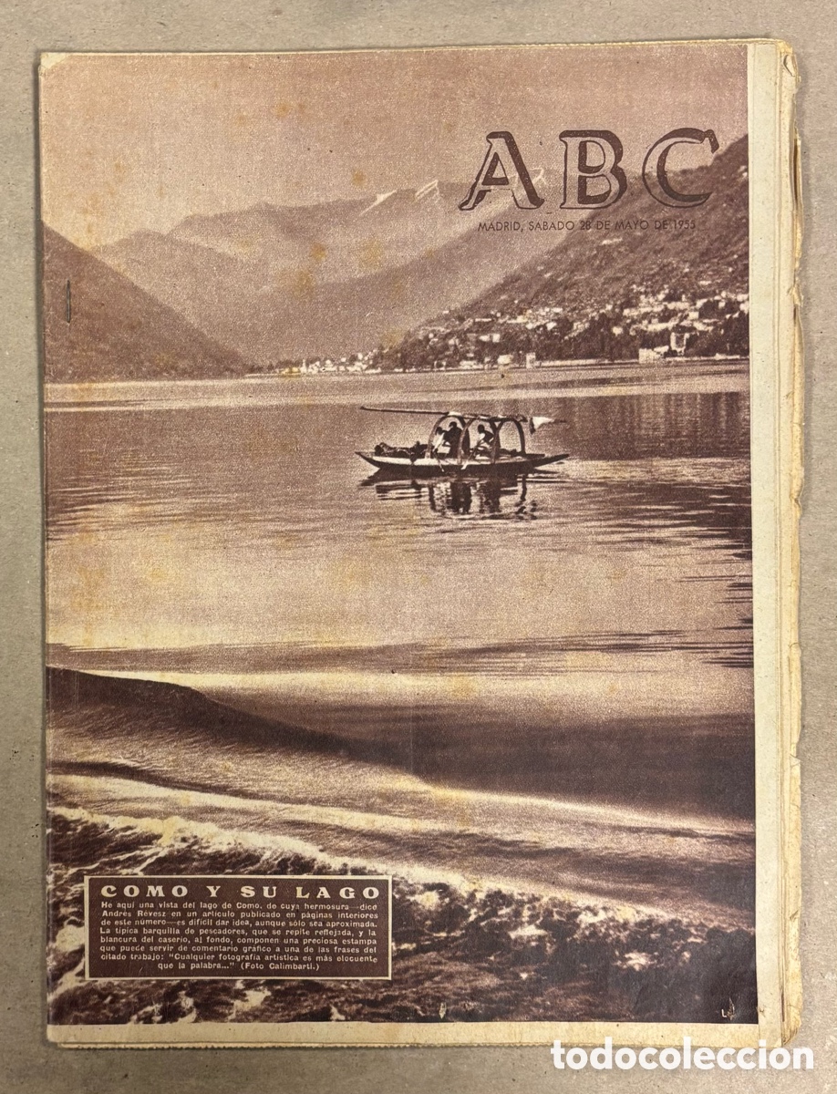 Coleccionismo de revistas y peri&oacute;dicos: ABC (29 MAYO 1955) COMO Y SU LAGO, MANUEL CASCALES TORERO. FERIA MUESTRAS VALENCIA, LA FABRIL GRANAD