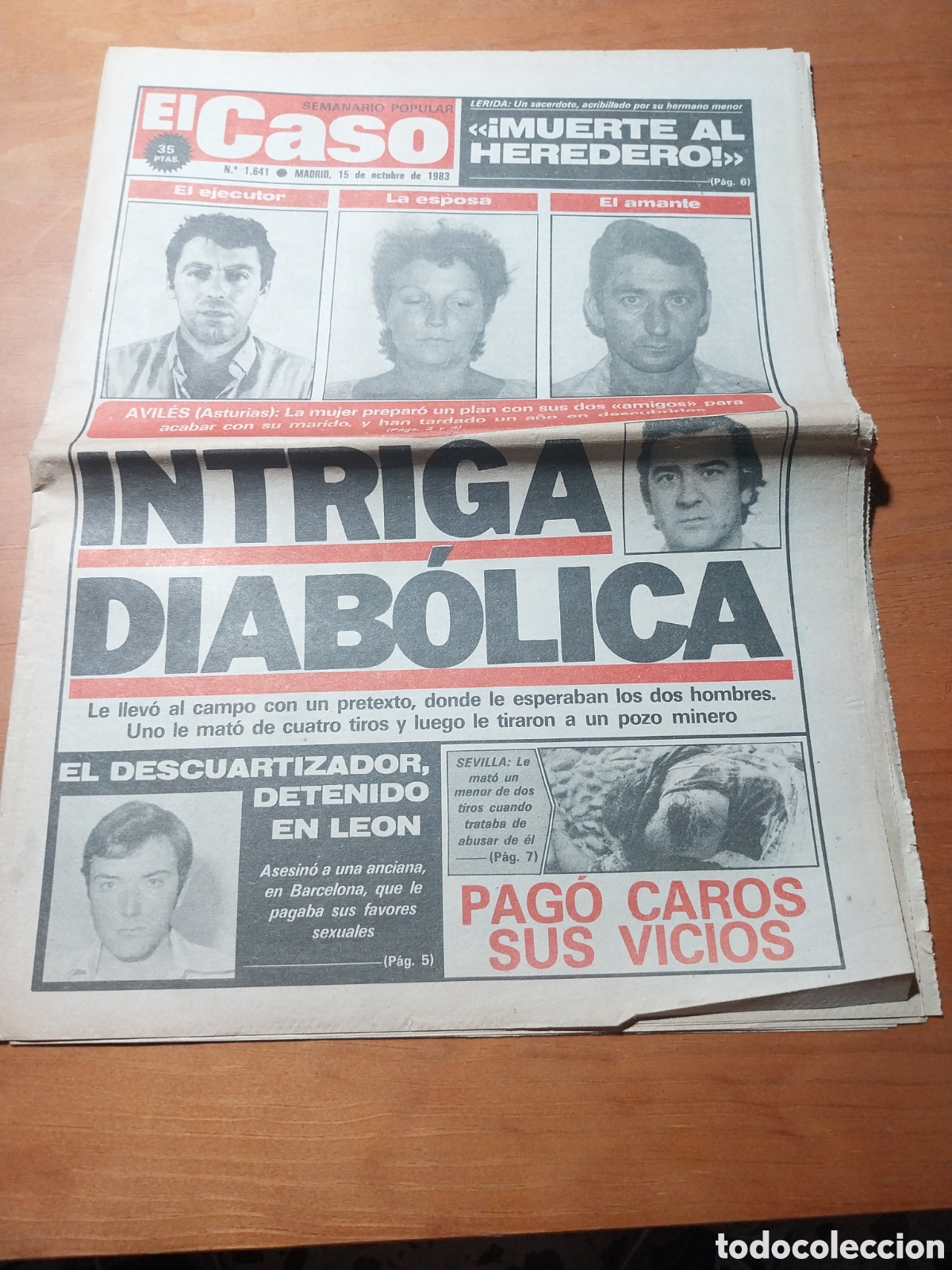 Colecionismo de Revistas e Jornais: EL CASO 1983 INTRIGA DIABOLICA AVIL&Eacute;S. LAS GRECAS &rdquo; MU&Ntilde;ECAS ROTAS&rdquo;. 9 DIAS EN UN BARRANCO GRANADA