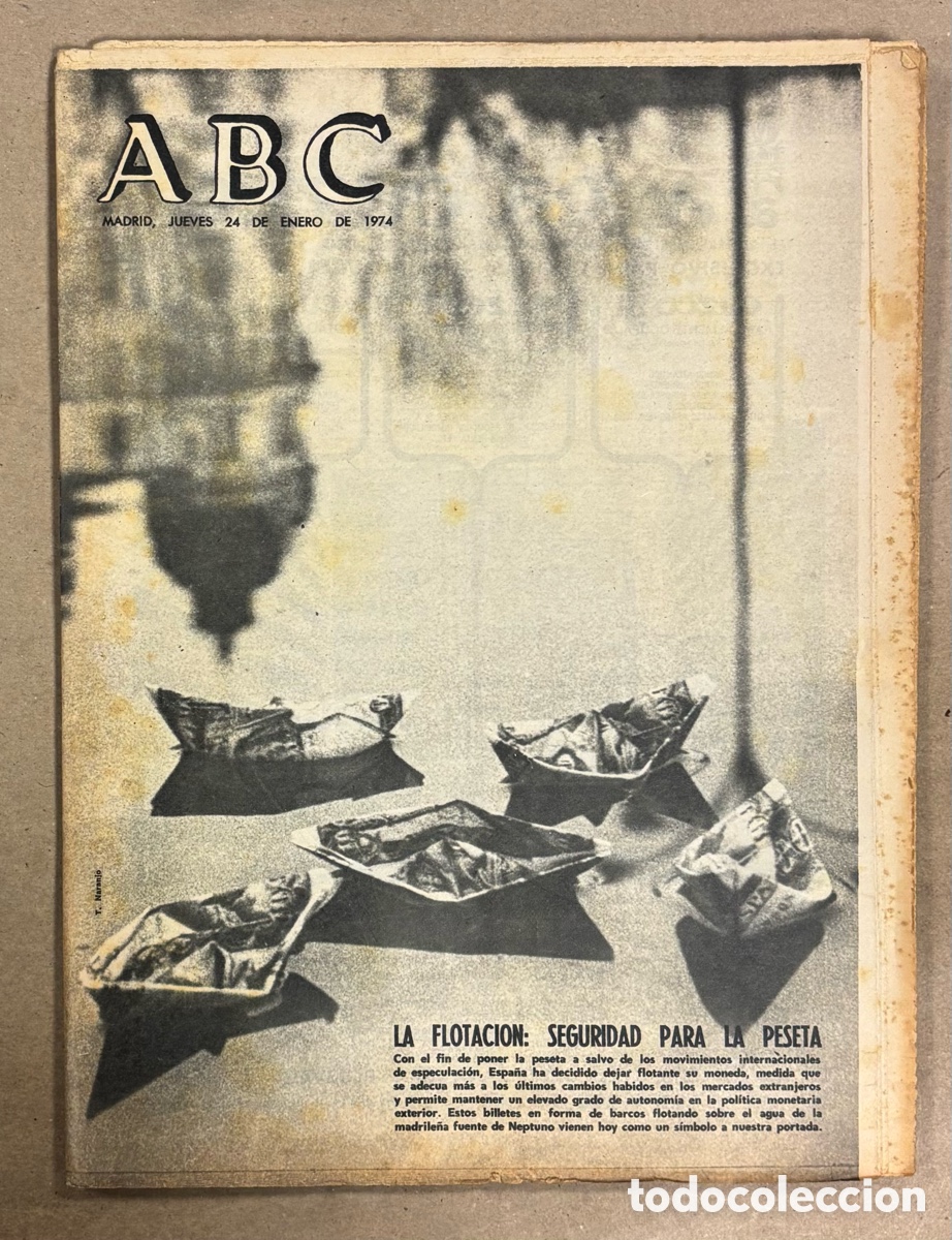 Sammeln von Zeitschriften und Zeitungen: ABC (24 ENERO 1974) ATENTADOS CONTRA ORDEN P&Uacute;BLICO (ETA, COMUNISTAS), TERESA RABAL, ESPA&Ntilde;A - YUGOSLA