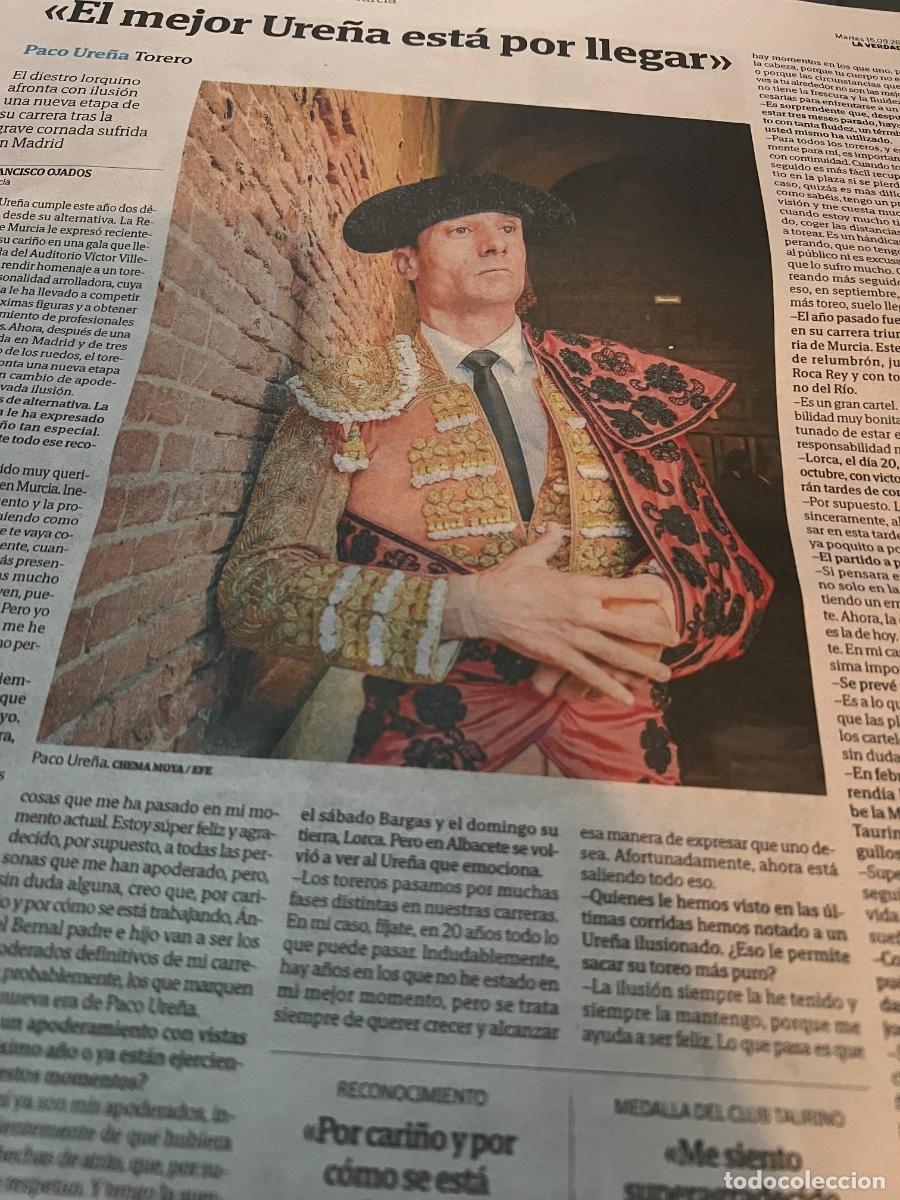Coleccionismo de revistas y peri&oacute;dicos: Art&iacute;culo prensa sobre PACO URE&Ntilde;A. TORERO. TAUROMAQUIA. FIESTA NACIONAL.
