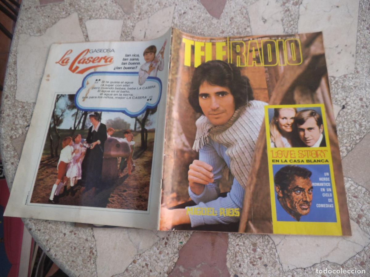Coleccionismo de revistas y peri&oacute;dicos: tele radio, n&ordm; 695, miguel rios, la polaca, love story ,caterine valente, linda thorson,