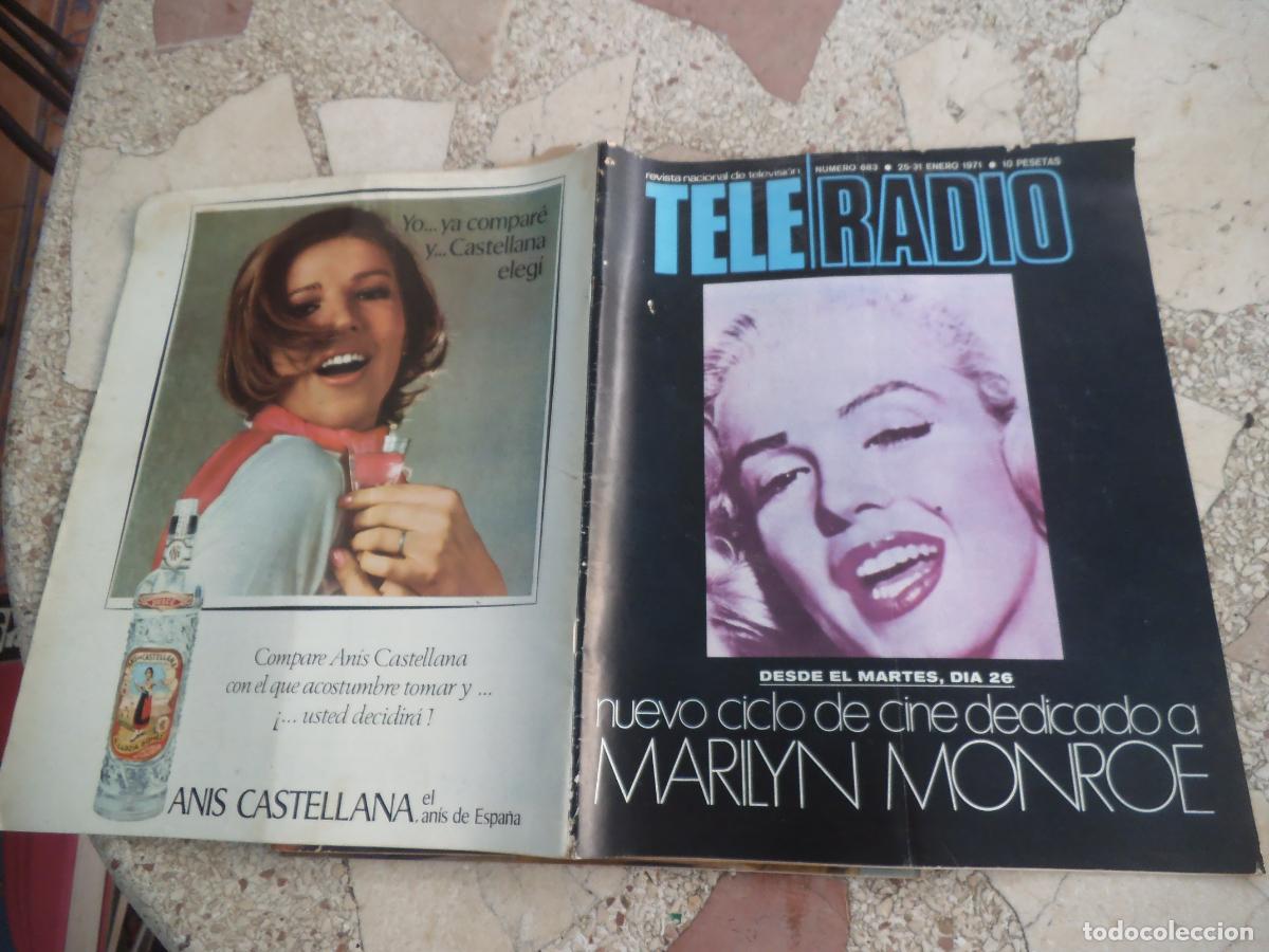 Coleccionismo de revistas y peri&oacute;dicos: tele radio, n&ordm; 683, 2 fotos marilyn peli como casarse con un millonario, karina, paco moran, ed sul