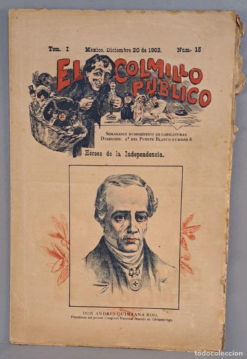 Coleccionismo de revistas y peri&oacute;dicos: n&ordm; 15 | M&eacute;xico, 20 diciembre 1903 | Semanario humor&iacute;stico ilustrado
