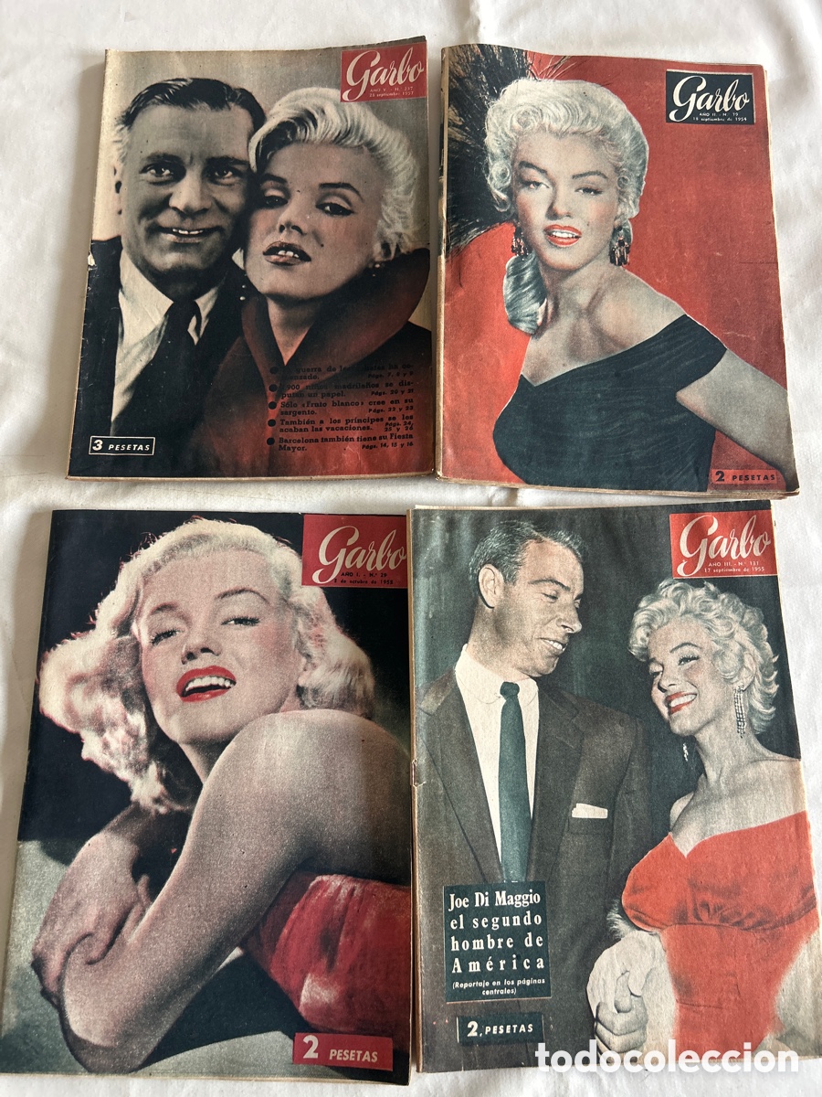 Sammeln von Zeitschriften und Zeitungen: Lote de 4 Revistas Garbo a&ntilde;os 50. Marilyn Monroe