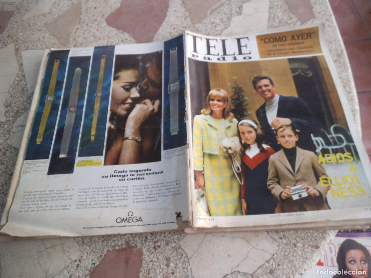 Coleccionismo de revistas y peri&oacute;dicos: tele radio, n&ordm; 459, 1966, elliot ness, yo soy espia, adamo, cancion meditarraneo
