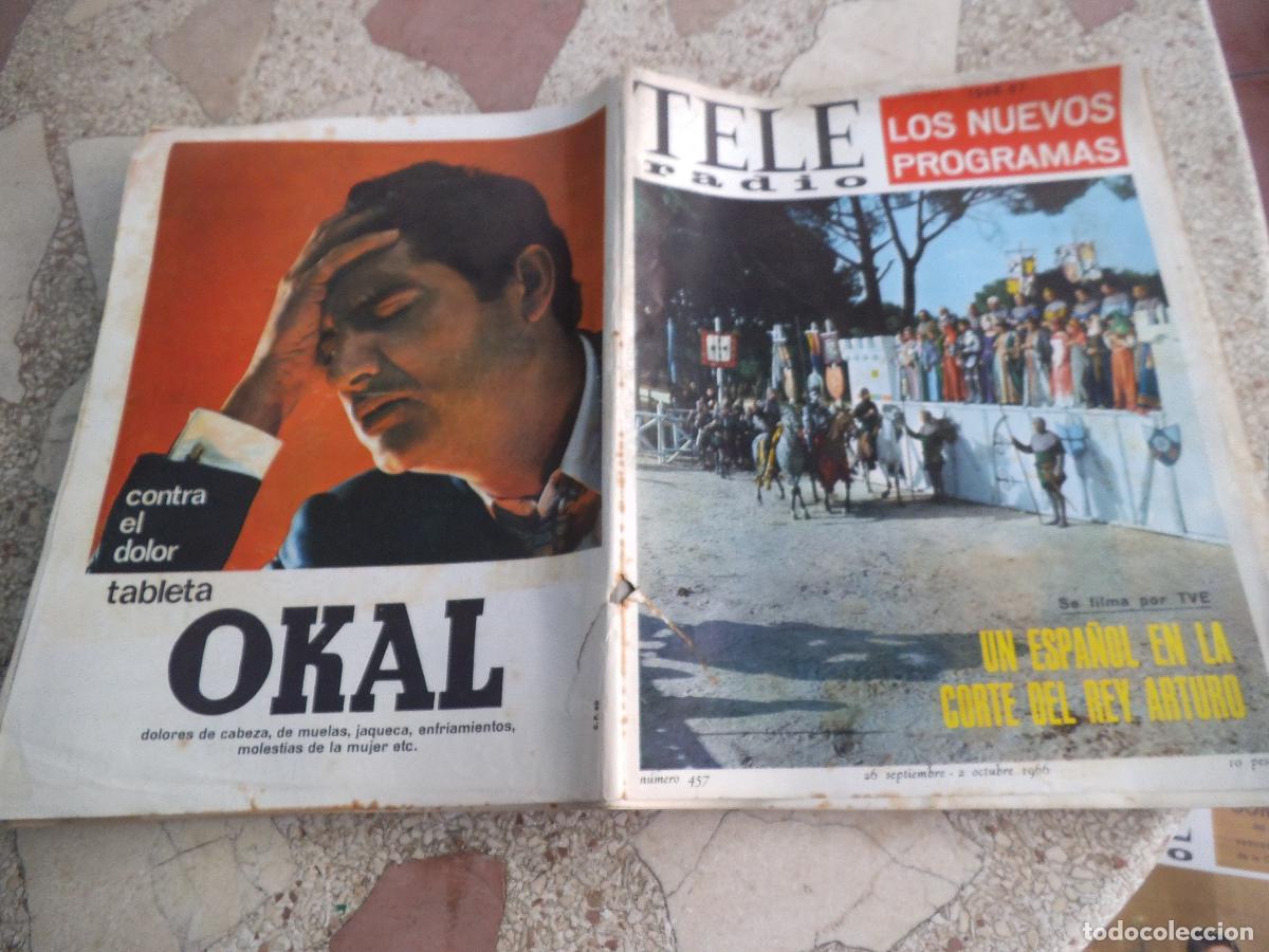 Sammeln von Zeitschriften und Zeitungen: tele radio, n&ordm; 457, 1966, cesta y puntos, foto grande de marilyn monroe, deportes, sociedad y vida