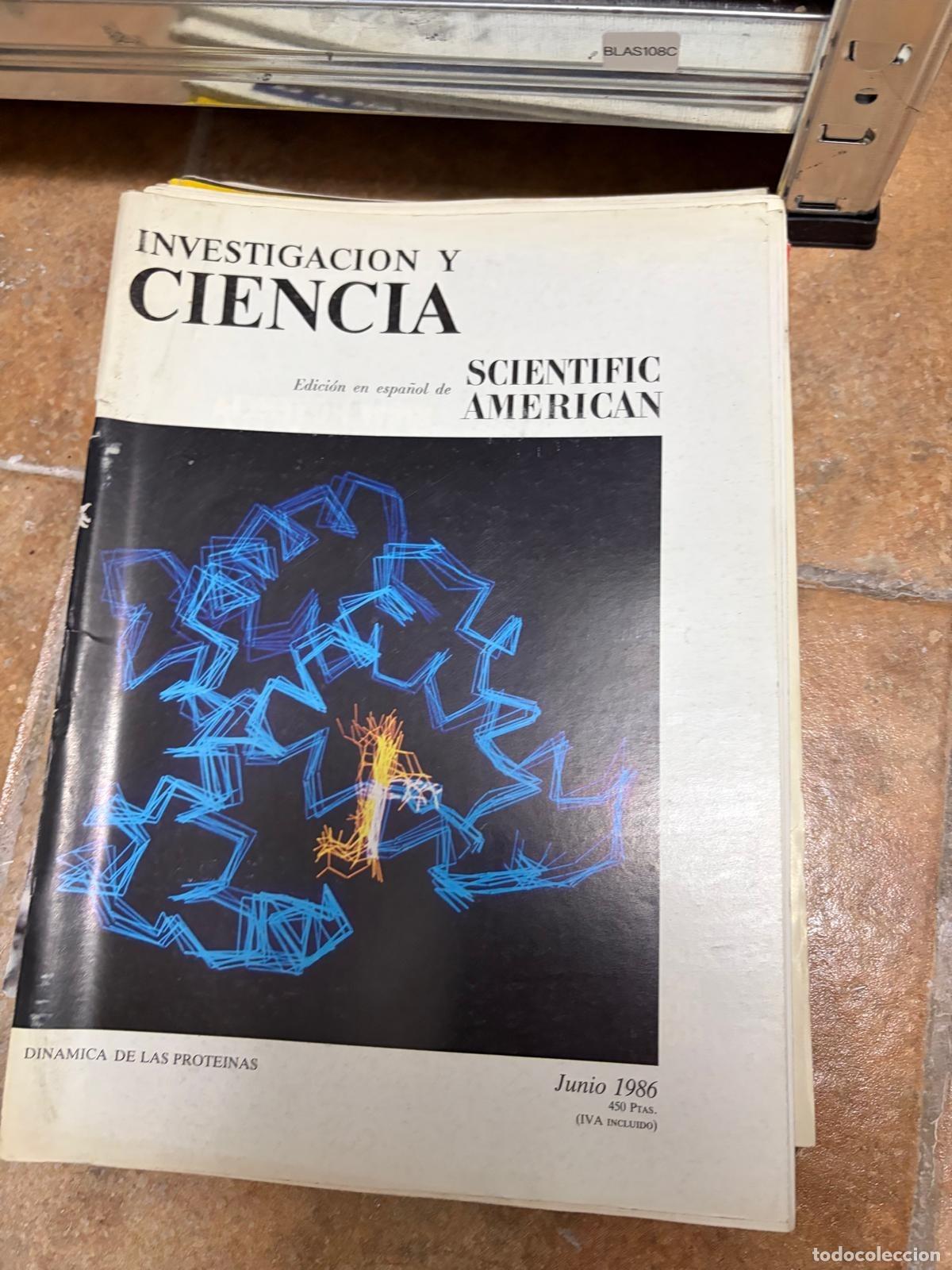 Sammeln von Zeitschriften und Zeitungen: BLAS108C Investigaci&oacute;n y Ciencia Din&aacute;mica de las prote&iacute;nas junio 1986 REVISTA