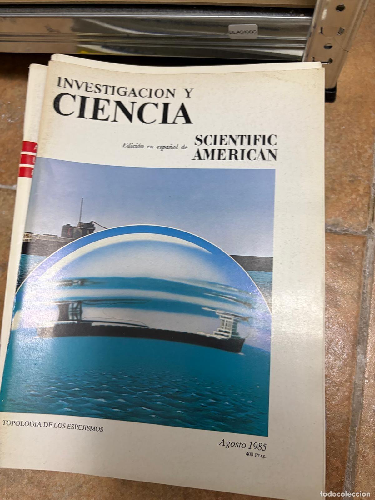 Sammeln von Zeitschriften und Zeitungen: BLAS108C Investigaci&oacute;n y Ciencia Topolog&iacute;a de los espejismos agosto 1985 REVISTA