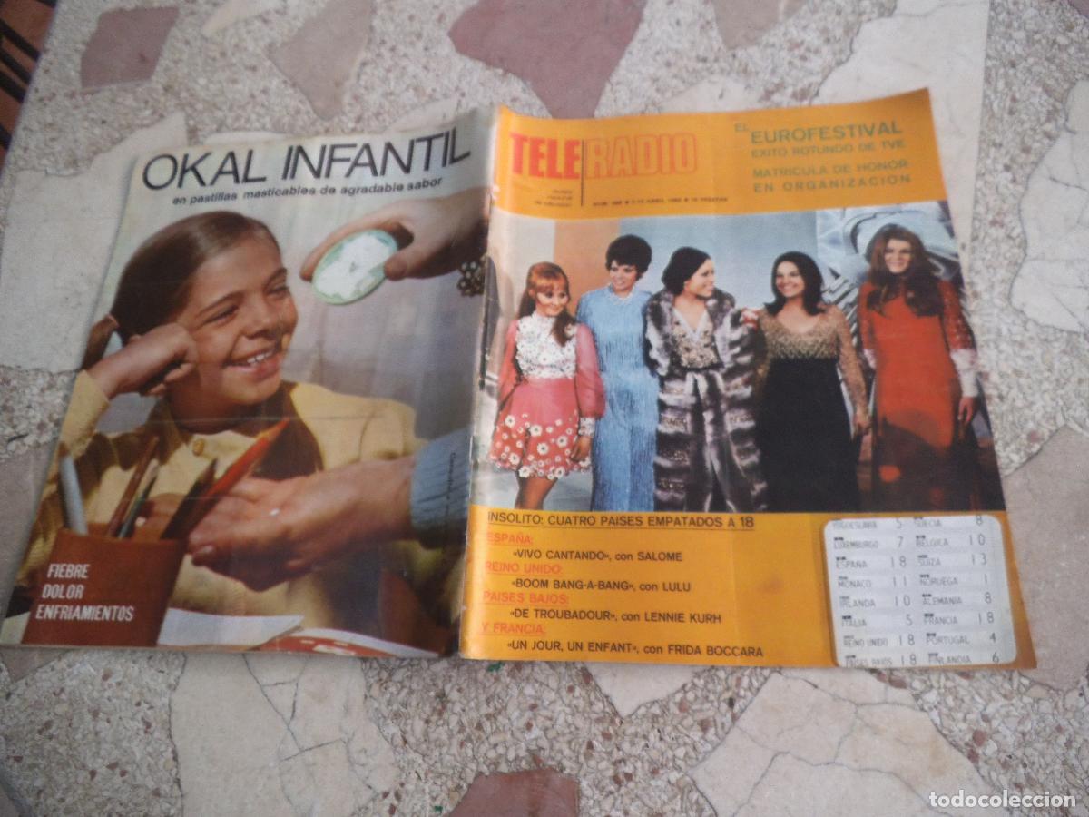 Sammeln von Zeitschriften und Zeitungen: tele radio, n&ordm; 586, 1969, tele film arresto y juicio, laura valenzuela, la mujer marcada, la mama de