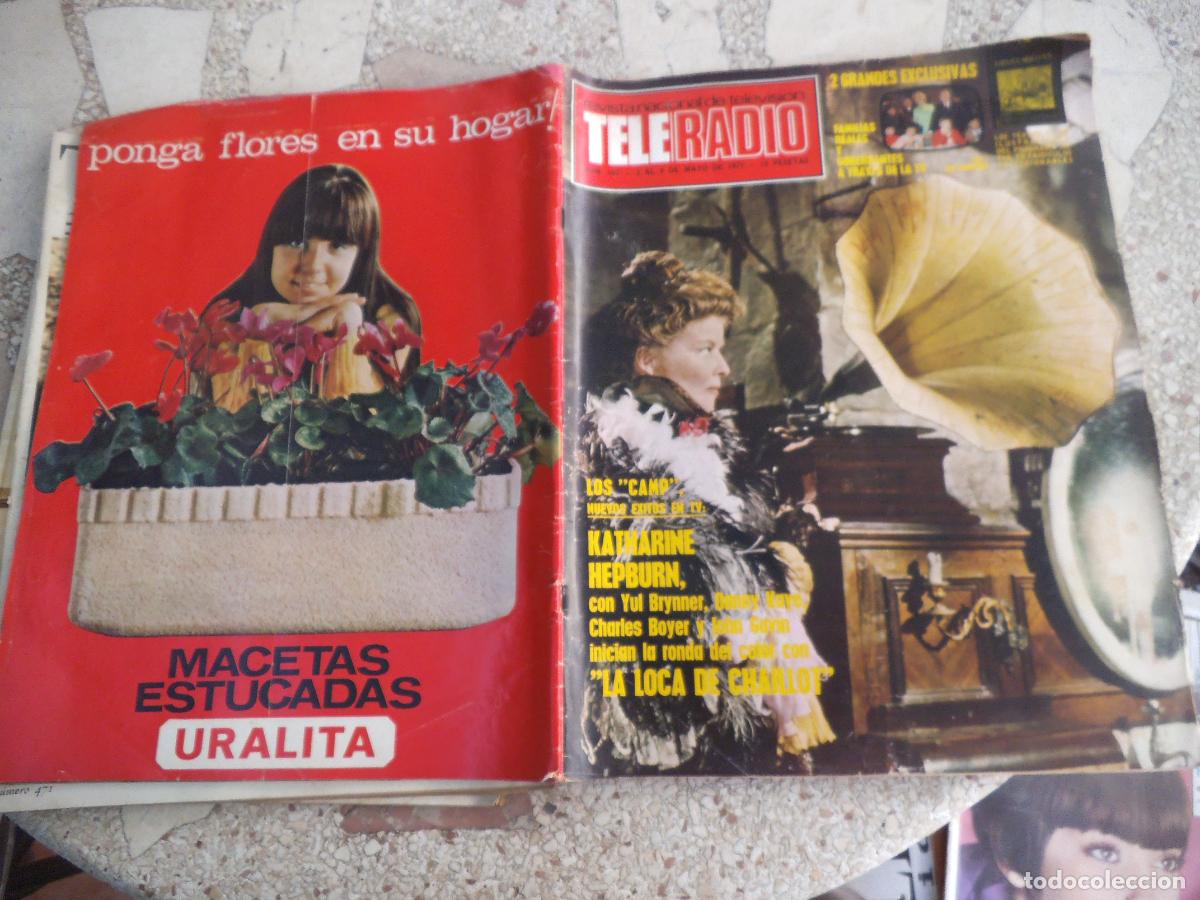 Collezionismo di Riviste e Giornali: tele radio, n&ordm; 697, 1971, ringo star y john lennon, anna bancroft, katharine hepbur, los pompidou