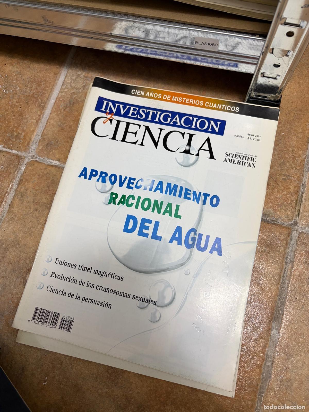 Collectionnisme de Revues et Journaux: BLAS108C REVISTA INVESTIGACION Y CIENCIA Abril 2001 Aprovechamiento racional del agua