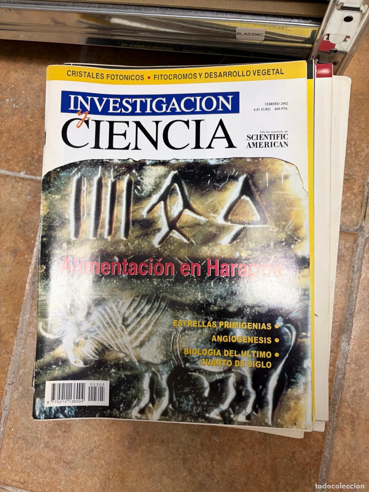Collectionnisme de Revues et Journaux: BLAS108C REVISTA INVESTIGACION Y CIENCIA Febrero 2002 Alimentacion en Harappa