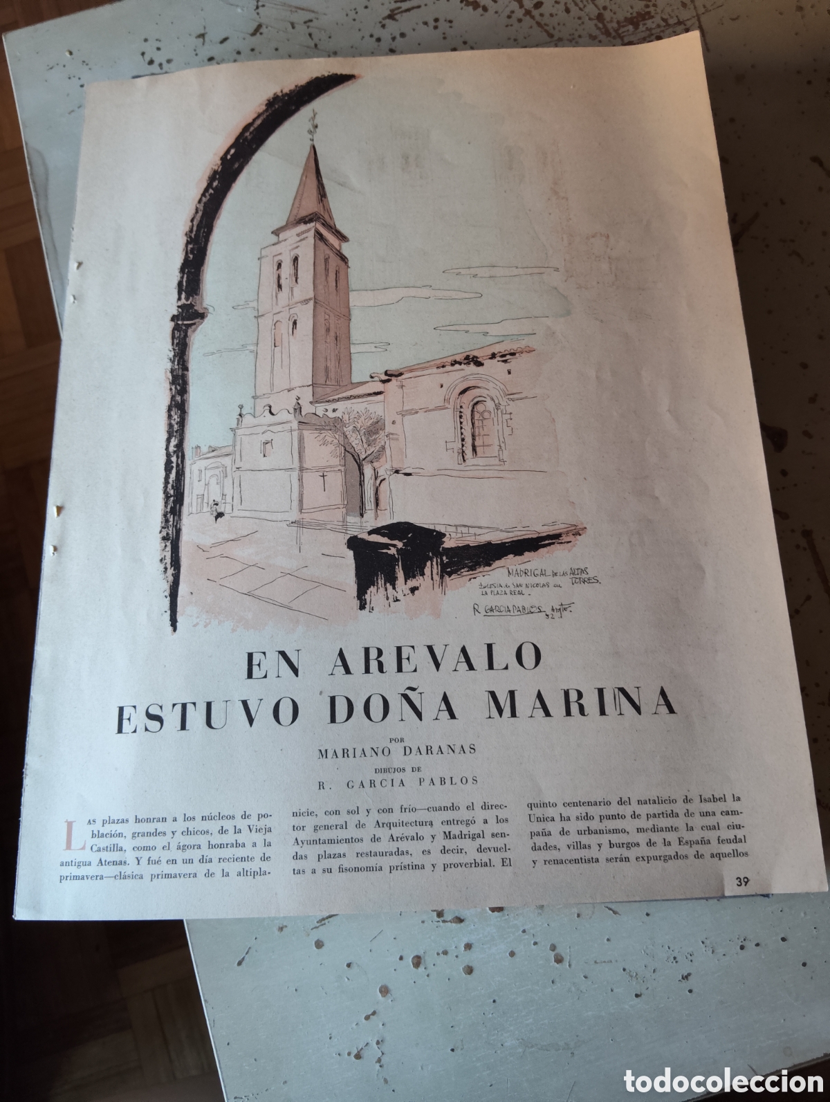 Collectionnisme de Revues et Journaux: ART&Iacute;CULO EN AR&Eacute;VALO ESTuVo DO&Ntilde;A MARINA
