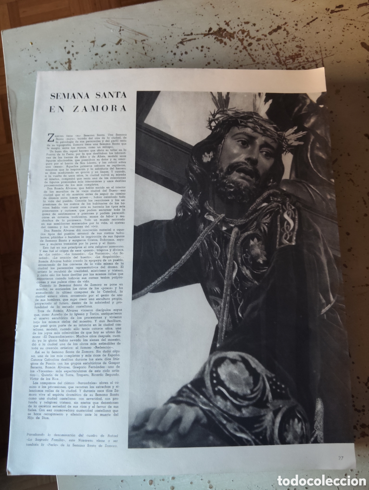 Collectionnisme de Revues et Journaux: ART&Iacute;CULO SEMANA DE ZAMORA
