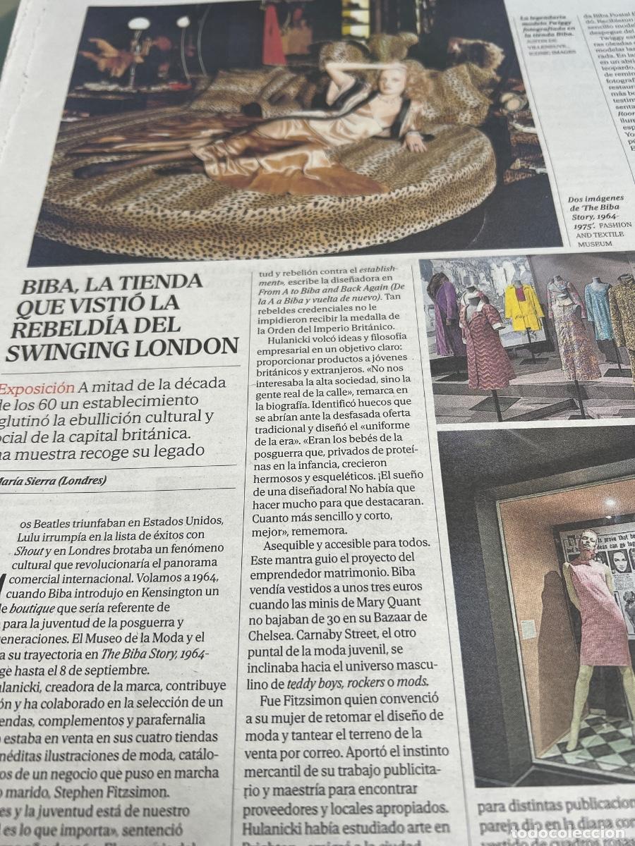 Collectionnisme de Revues et Journaux: Art&iacute;culo prensa sobre BIBA. TIENDA DE MODA. SWINGING LONDON. TWIGGY.