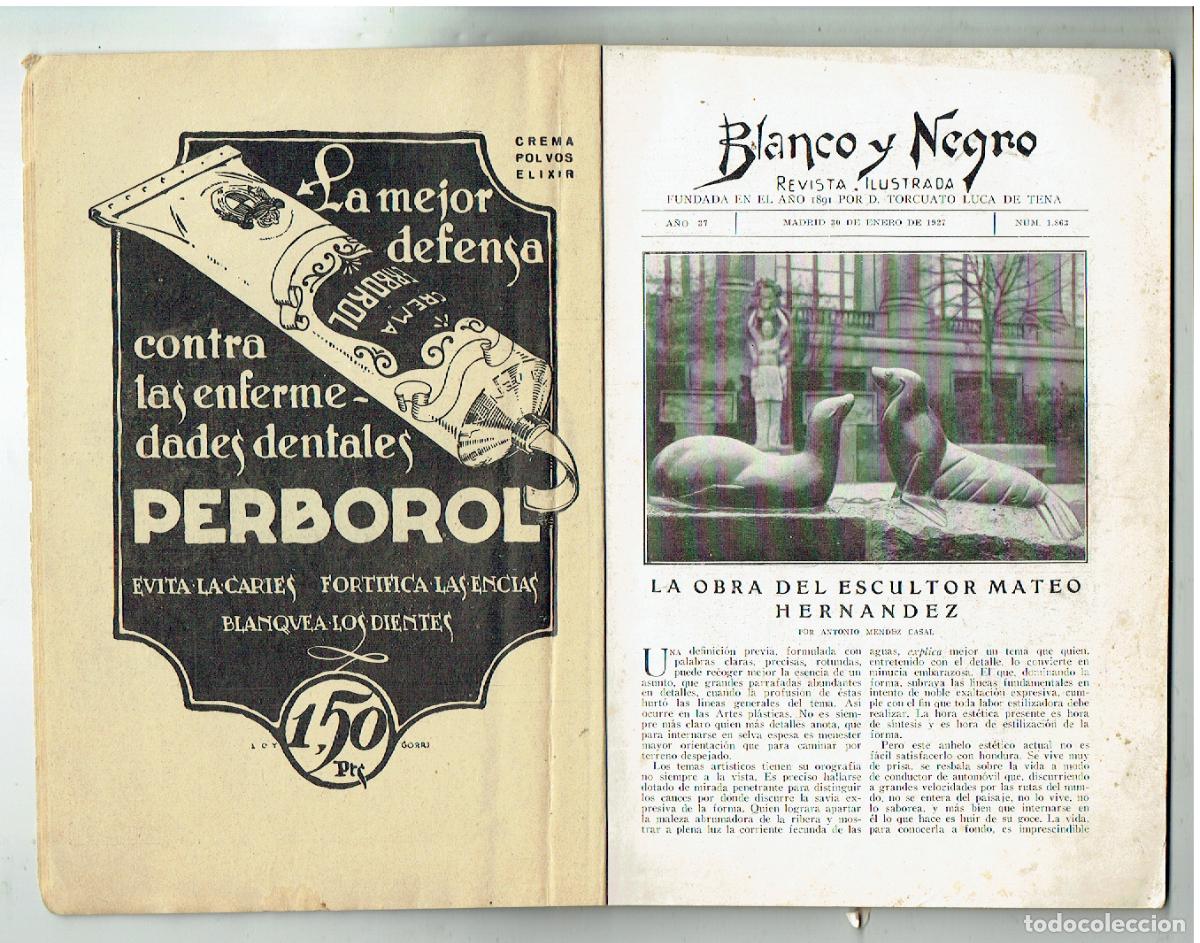 Coleccionismo de revistas y peri&oacute;dicos: BLANCO Y NEGRO. N&ordm; 1863, 30 ENERO 1927. (Z/C4 RUM)
