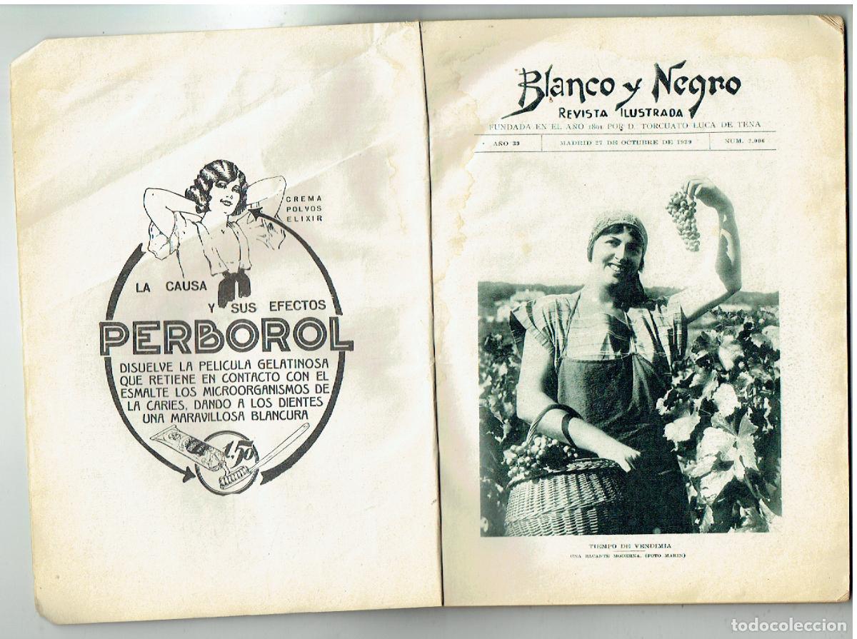 Collectionnisme de Revues et Journaux: BLANCO Y NEGRO. N&ordm; 2006. 5 SEPTIEMBRE 1929. GENTE MENUDA, TIEMPO DE VENDIMIA, (Z/C4 RUM)