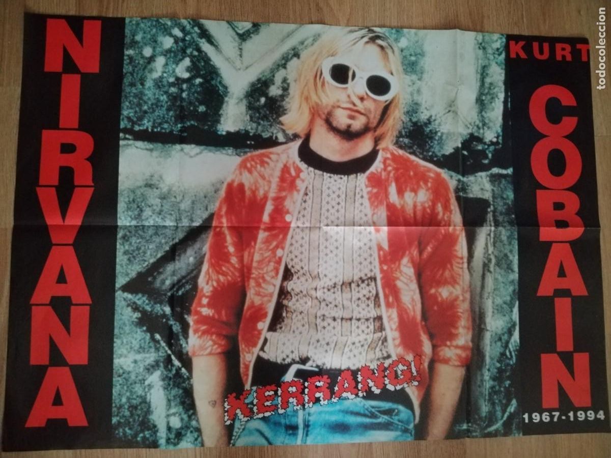 Coleccionismo de revistas y peri&oacute;dicos: Poster gigante 80x52 cms. Bon Jovi,mudhoney, la cuna del grunge, Nirvana-Kurt cobain 1967-1994